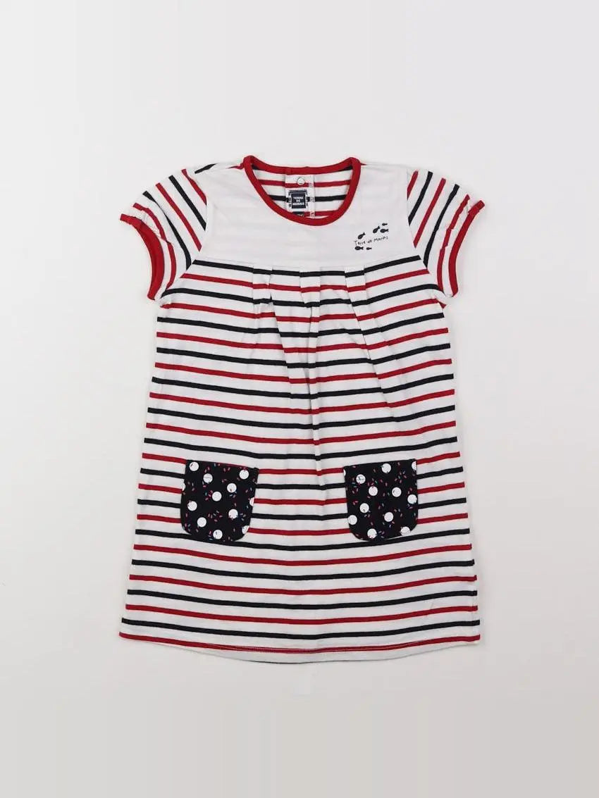 Terre de marins - robe blanc - 2 ans