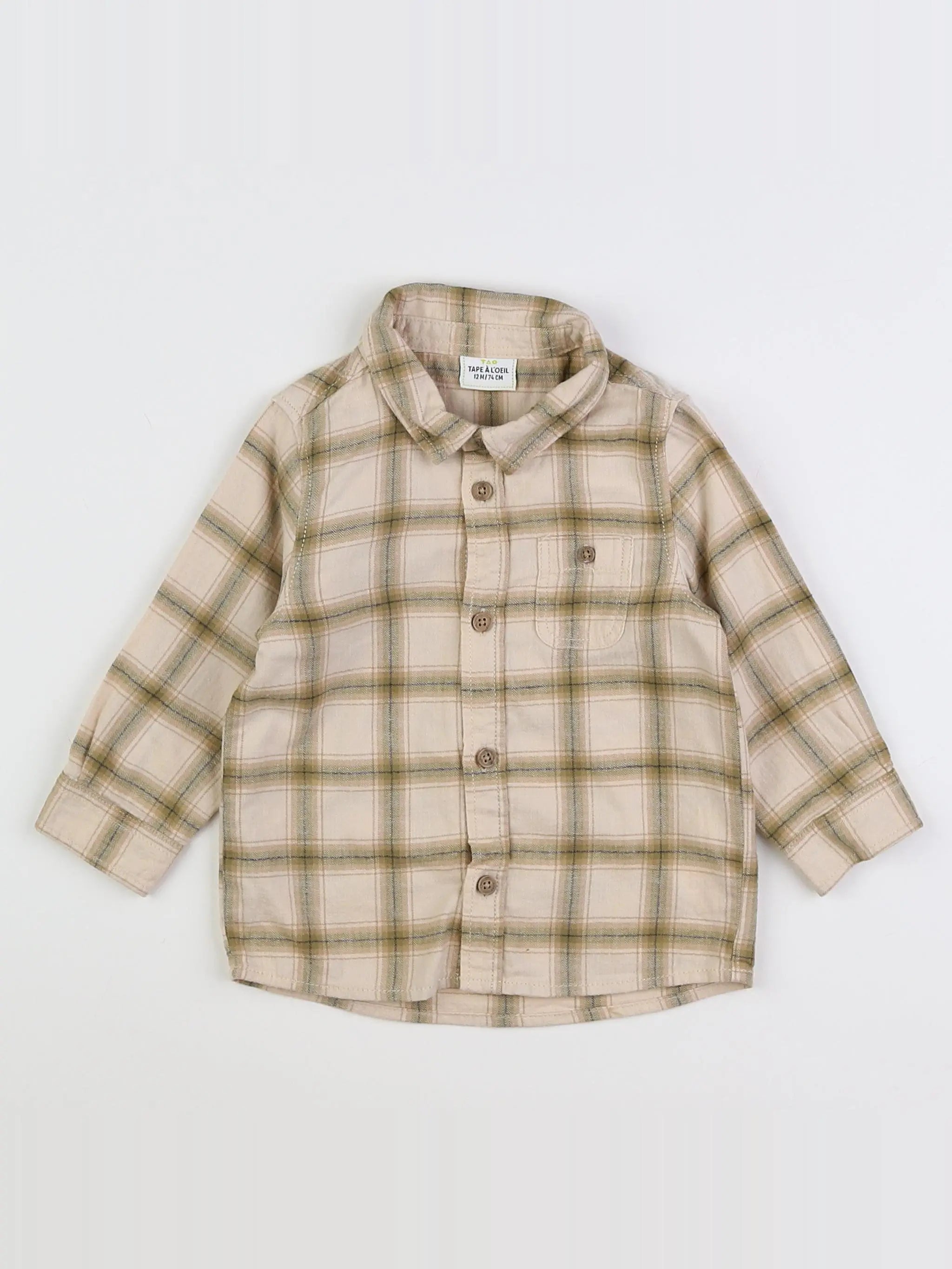 Tape à l'oeil - chemise marron - 12 mois