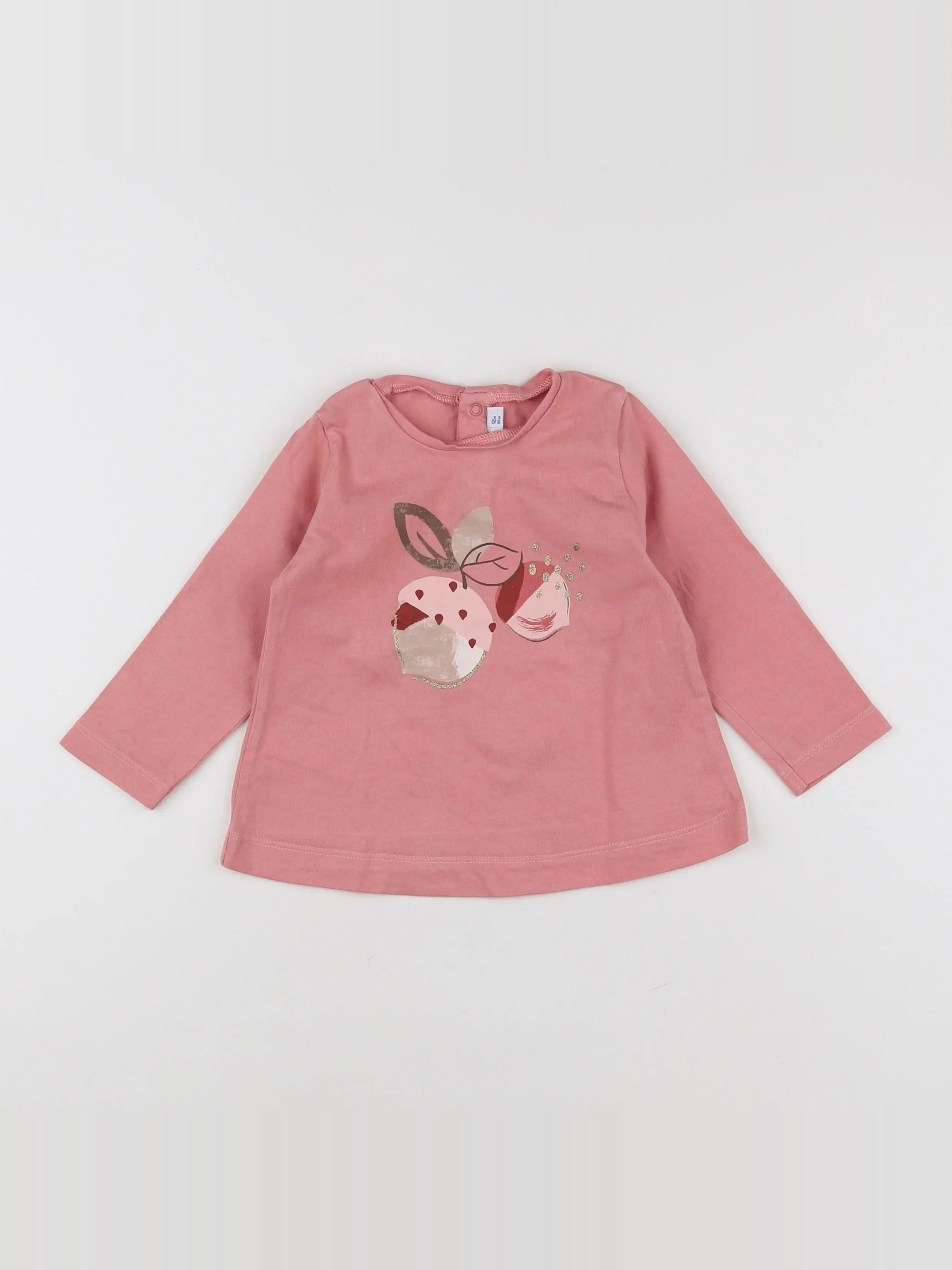 Mayoral - tee-shirt rose - 12 mois
