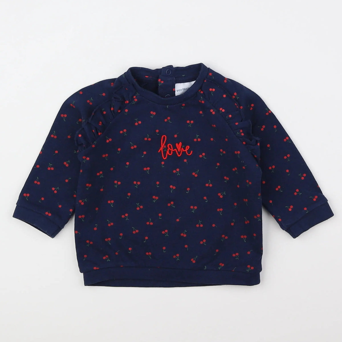 Vertbaudet - sweat bleu - 6 mois