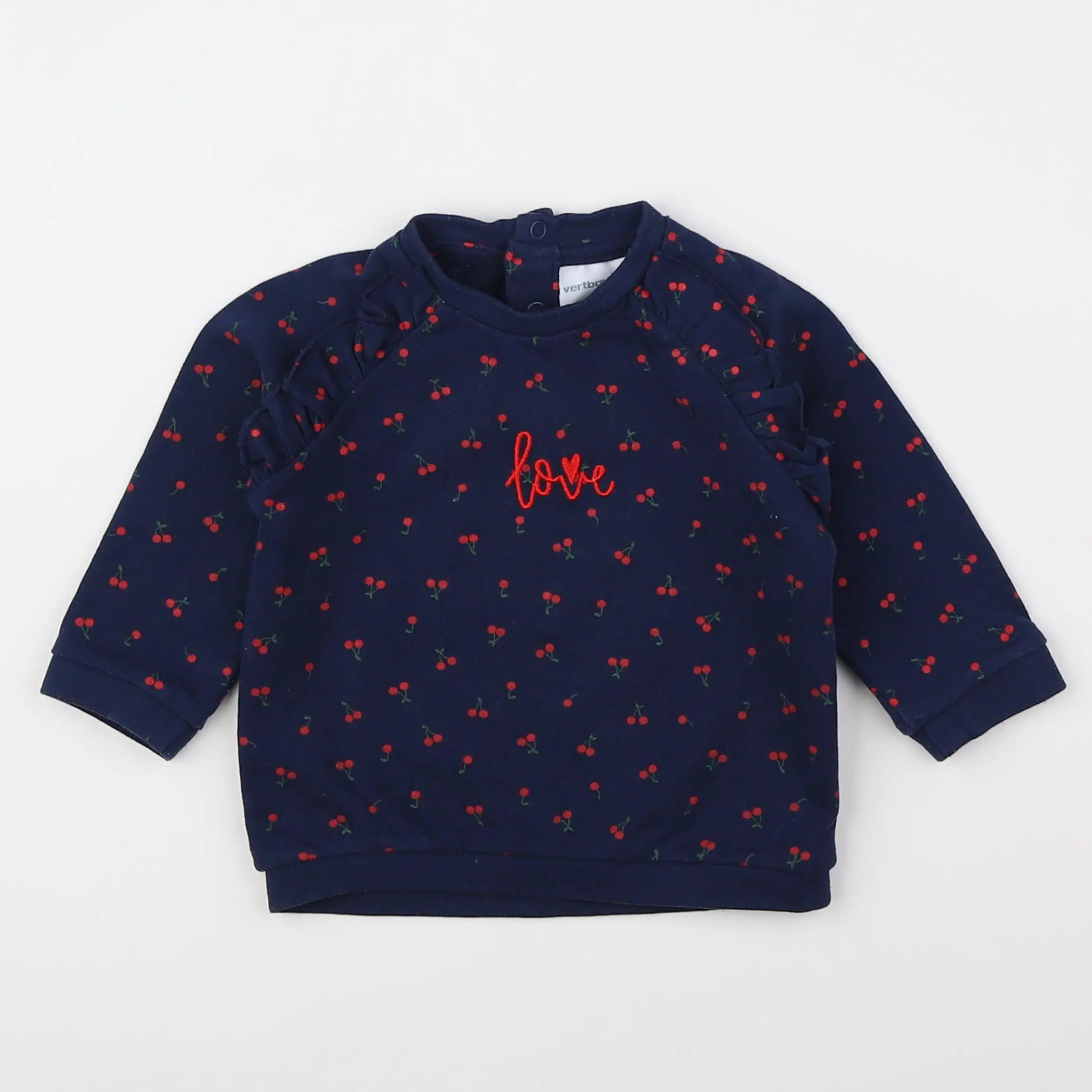 Vertbaudet - sweat bleu - 6 mois