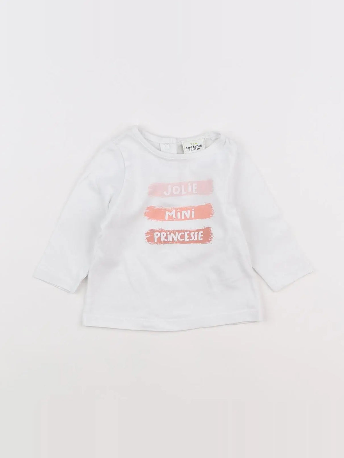 Tape à l'oeil - tee-shirt blanc - 3 mois