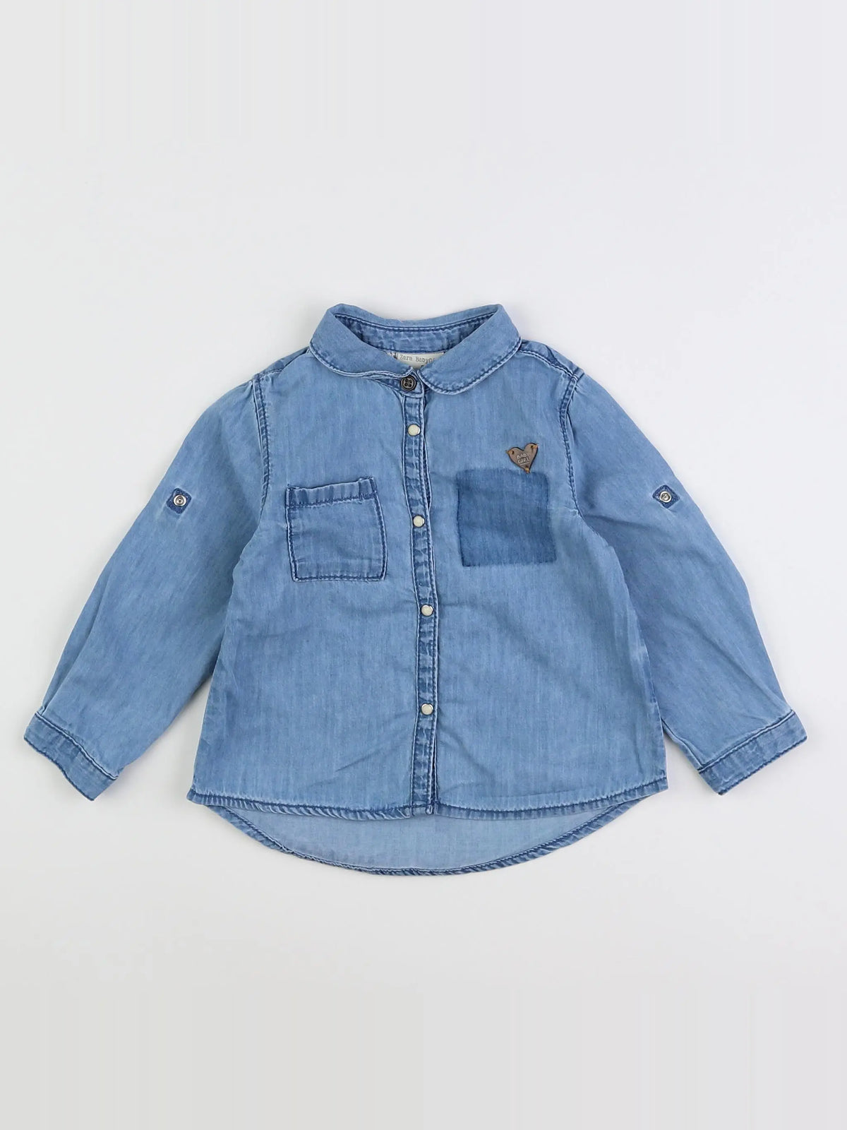 Zara - chemise bleu - 12/9 mois