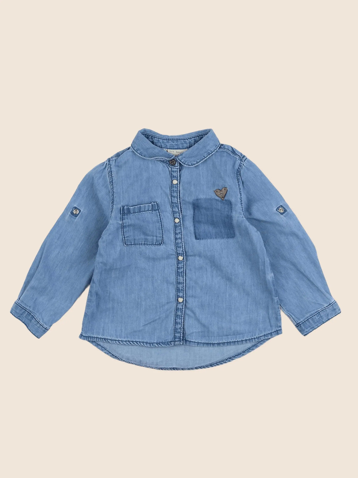 Zara - chemise bleu - 12/9 mois