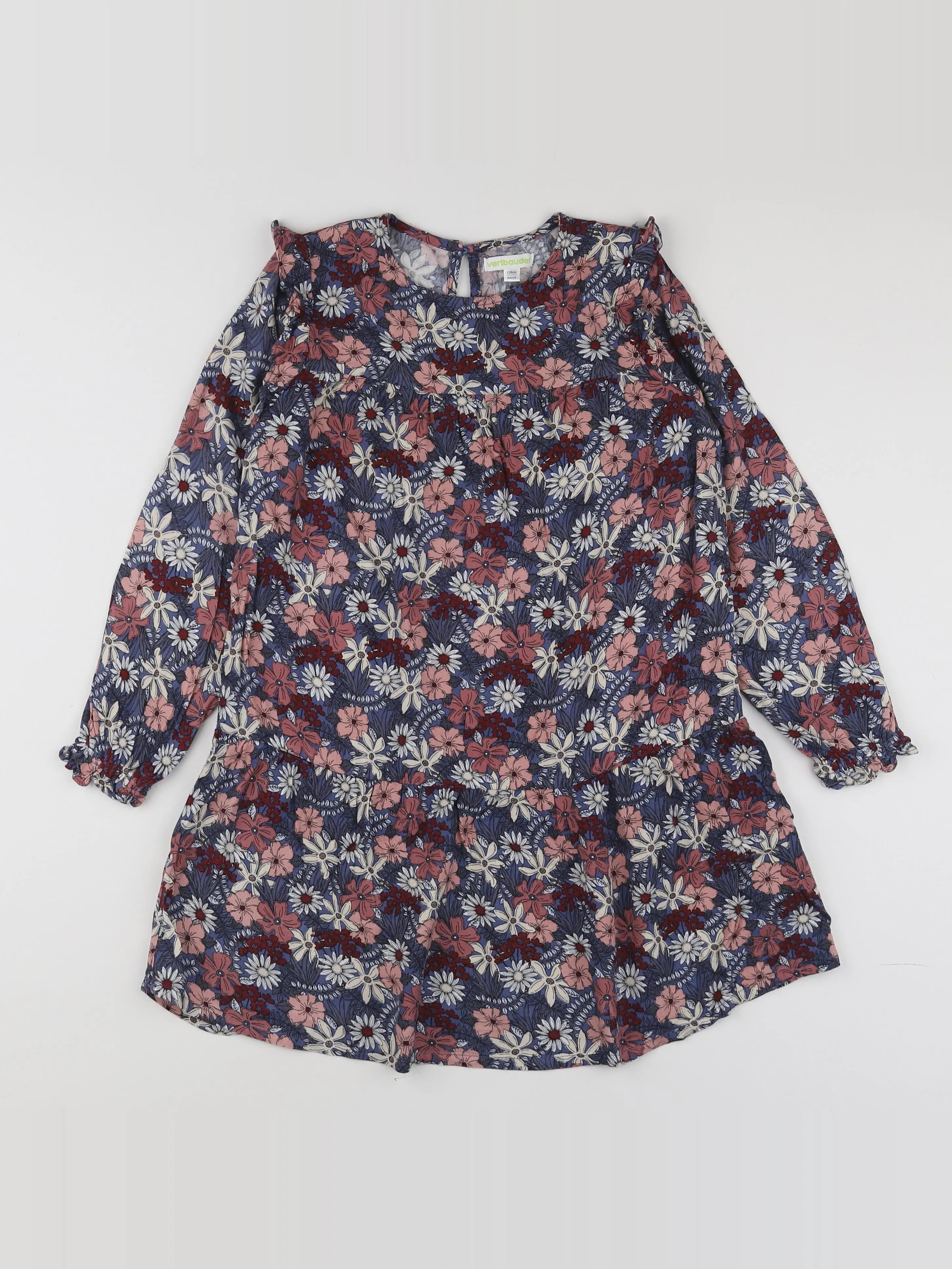 Vertbaudet - robe rose, bleu - 8 ans