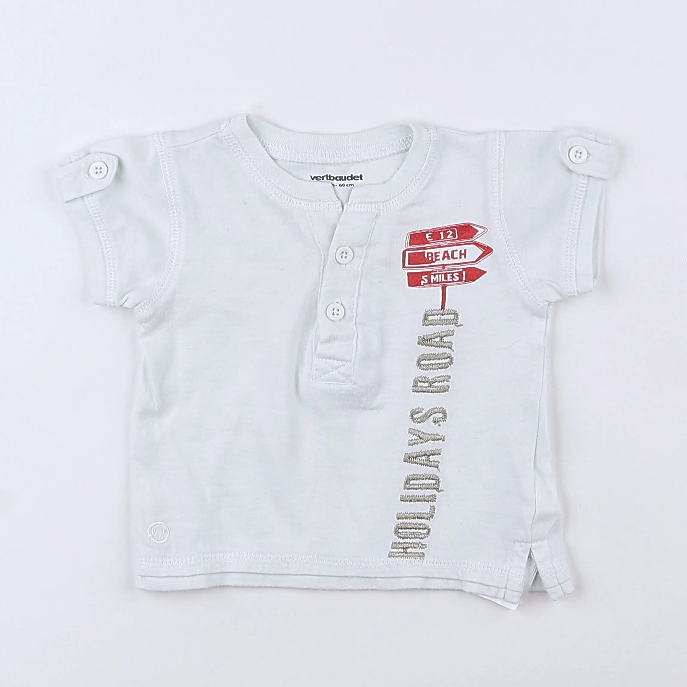 Vertbaudet - tee-shirt blanc - 3 mois