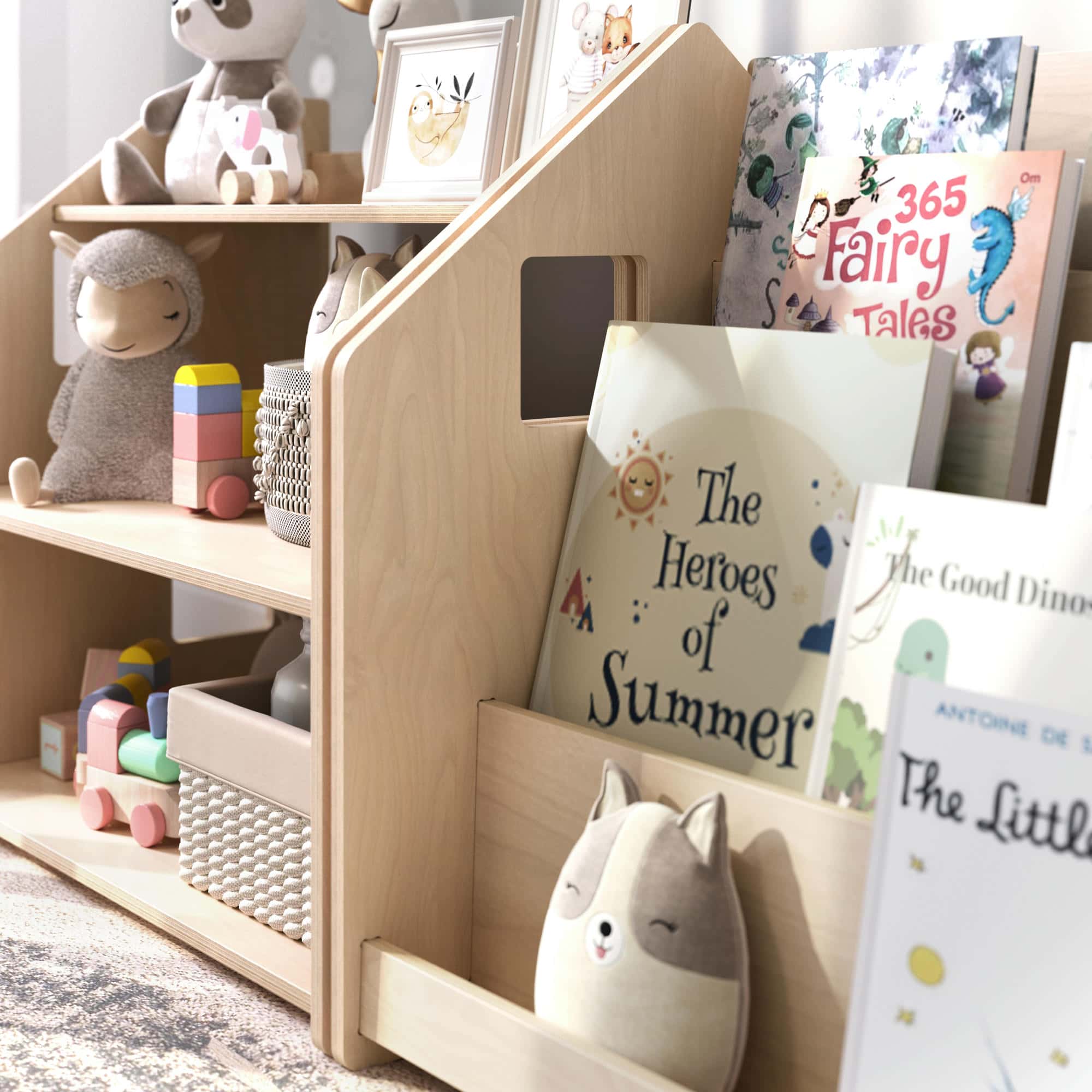 Ensemble - Bibliothèque enfant + Étagère à jouets - édition limitée