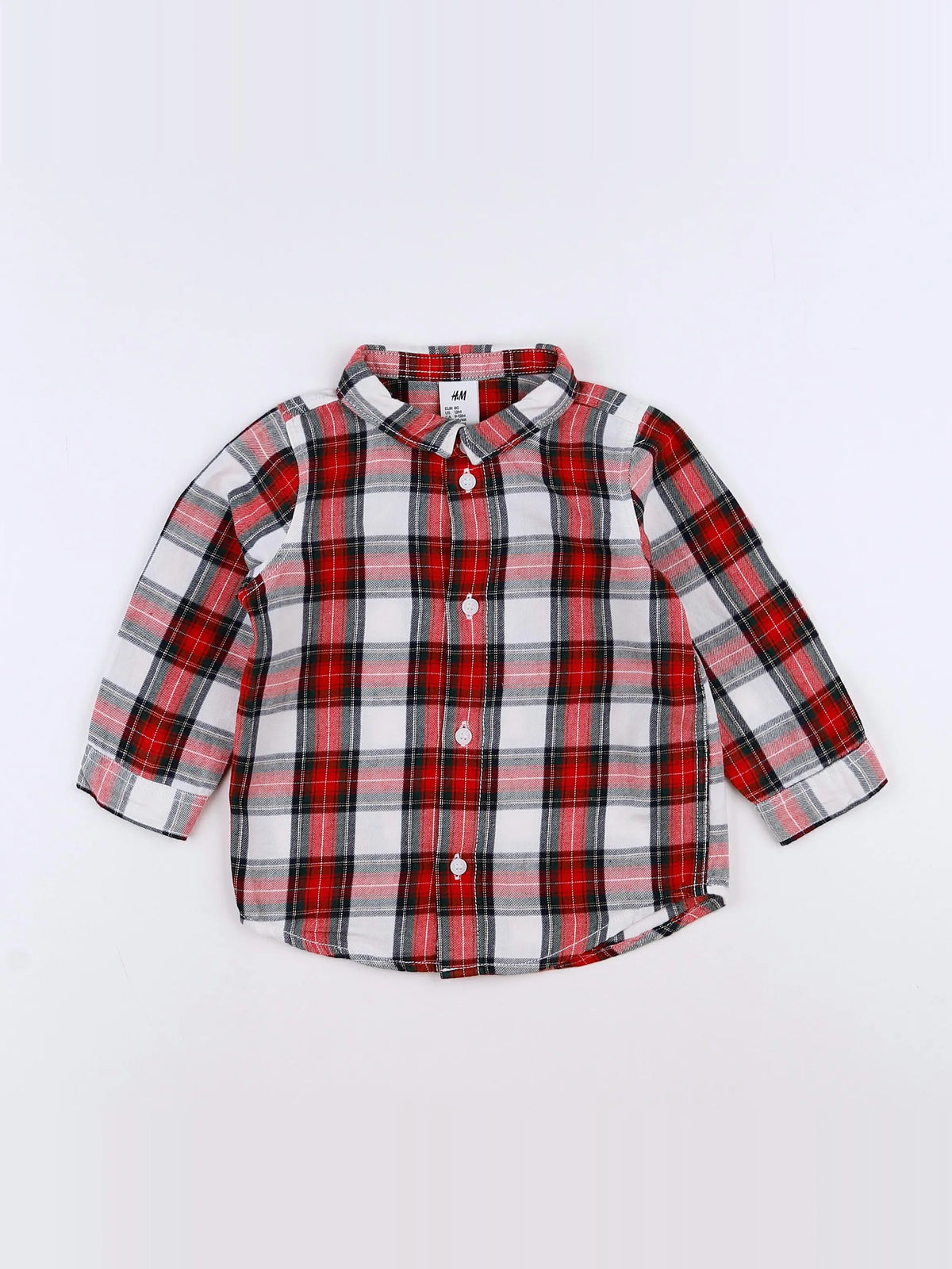 H&M - chemise rouge - 9/12 mois