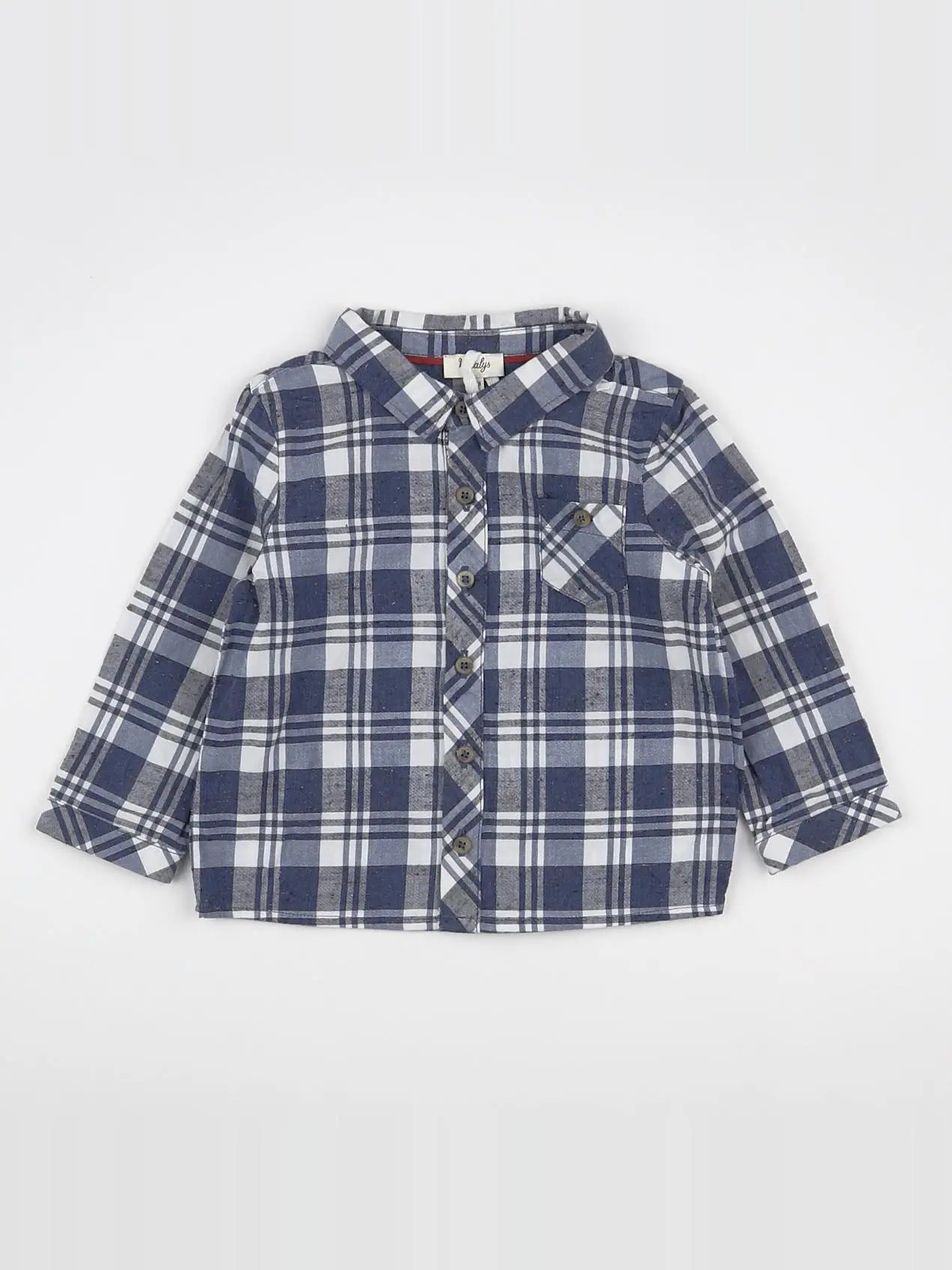 Natalys - chemise blanc, bleu - 12 mois