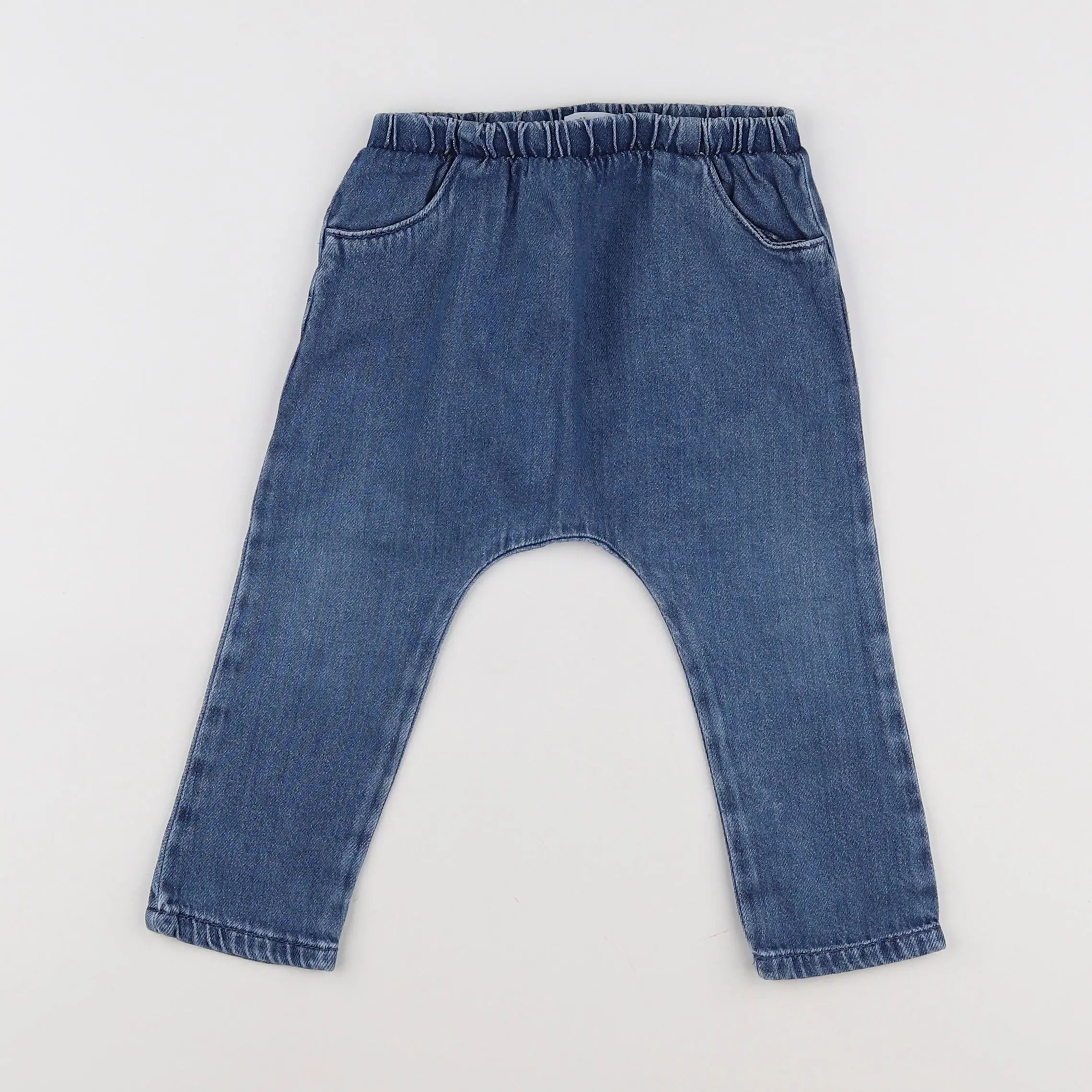Vertbaudet - pantalon bleu - 12 mois