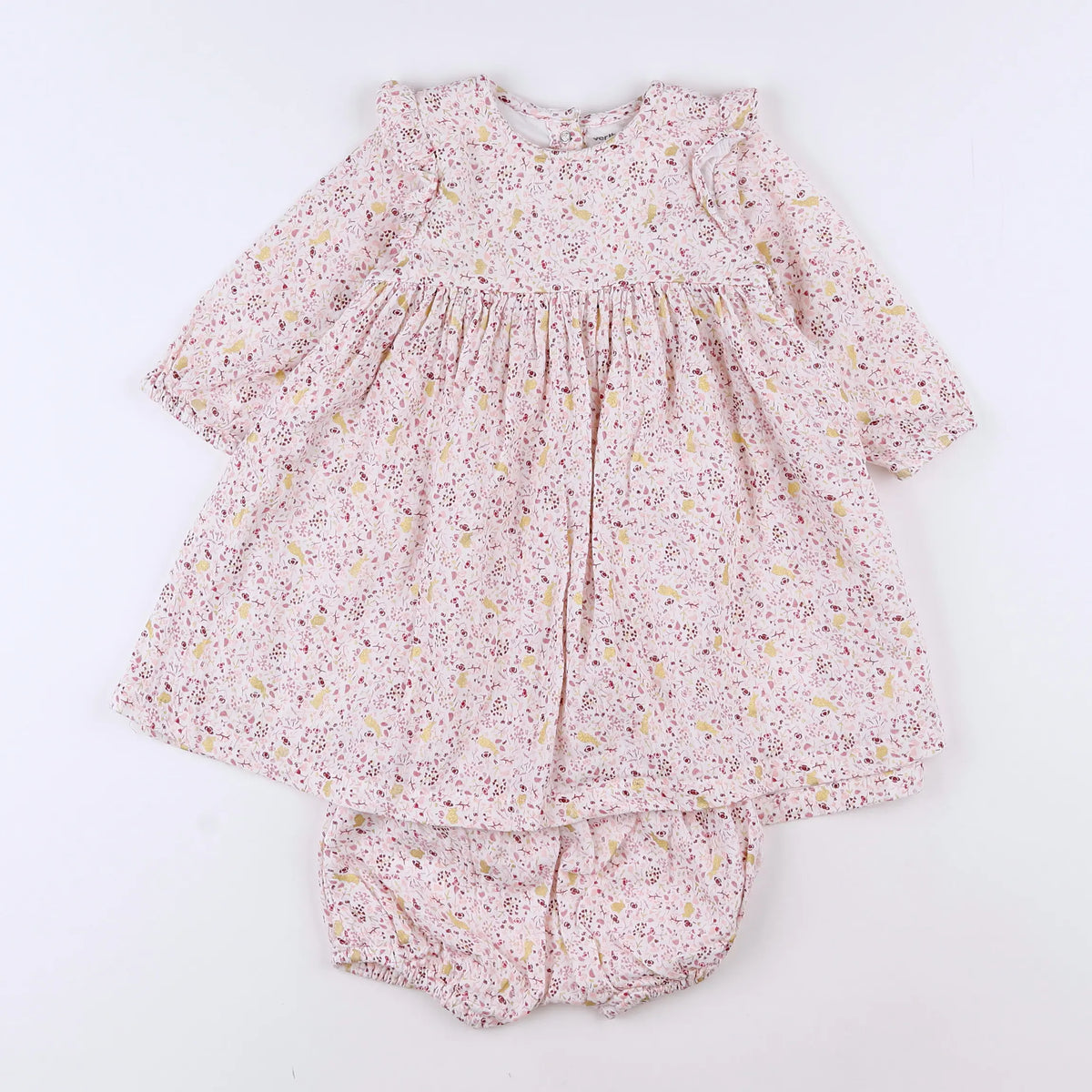 Vertbaudet - robe blanc, or - 18 mois