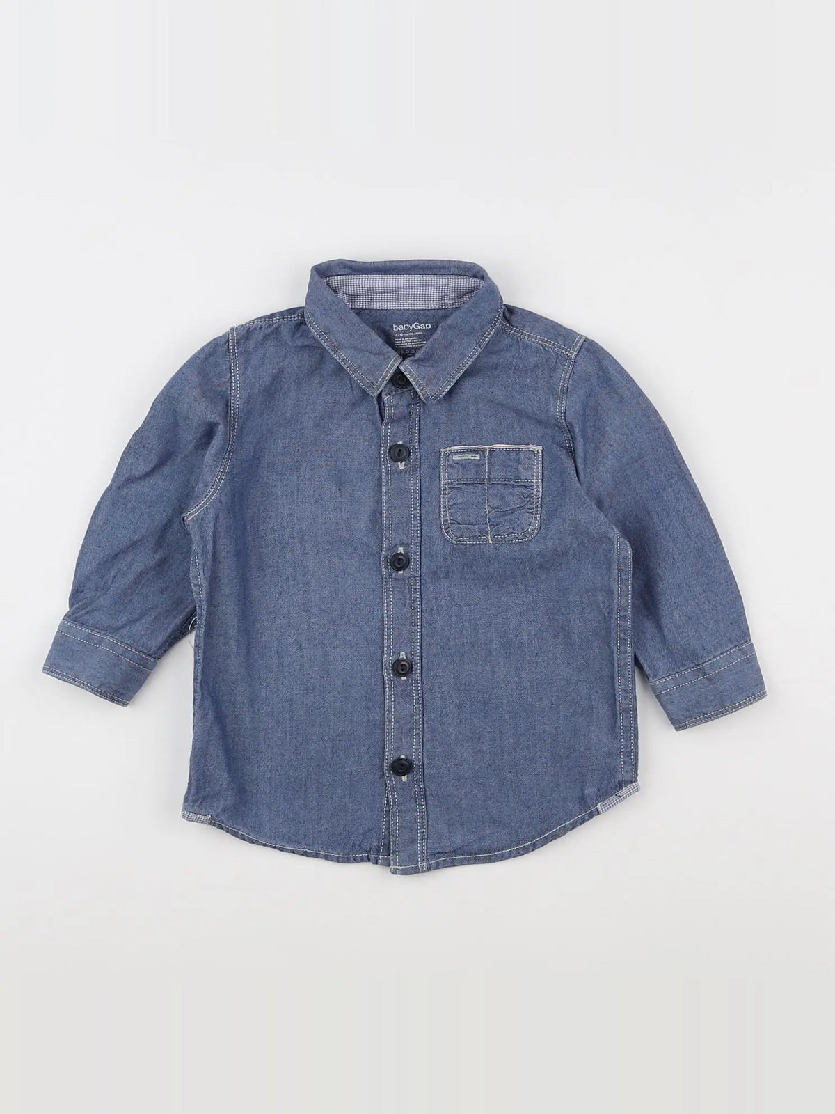 GAP - chemise bleu - 12/18 mois