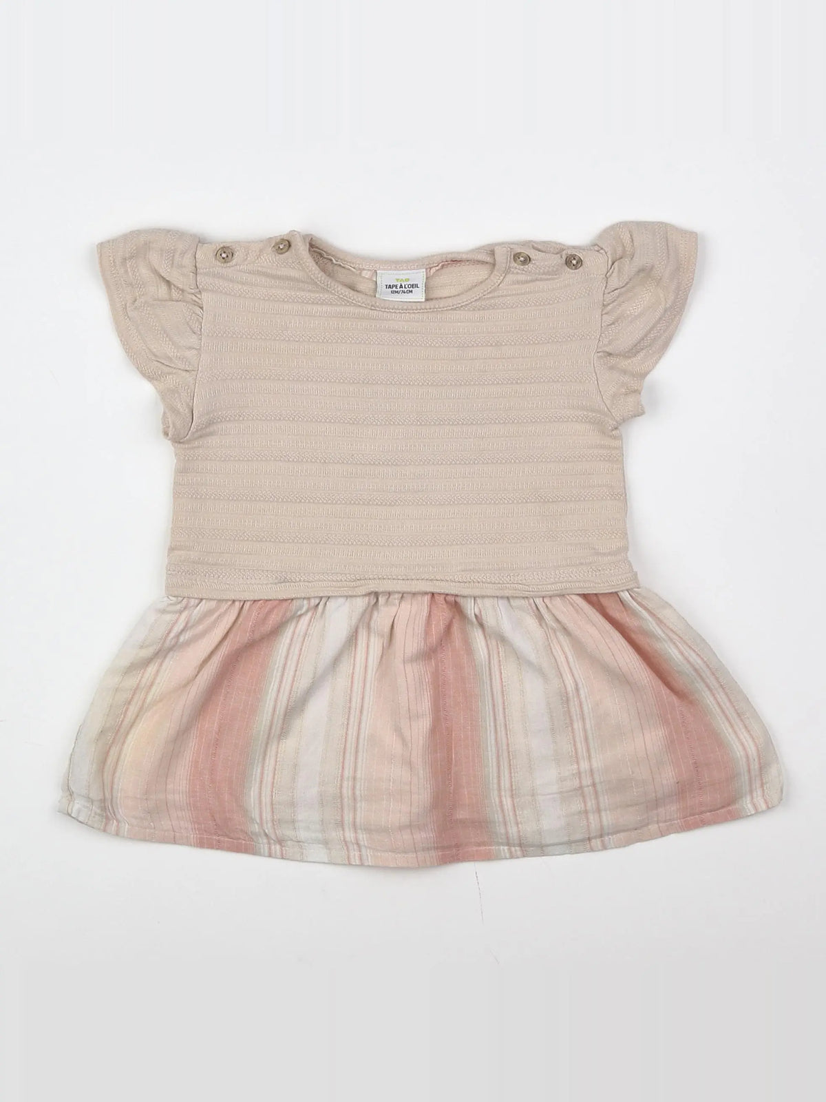 Tape à l'oeil - robe rose - 12 mois