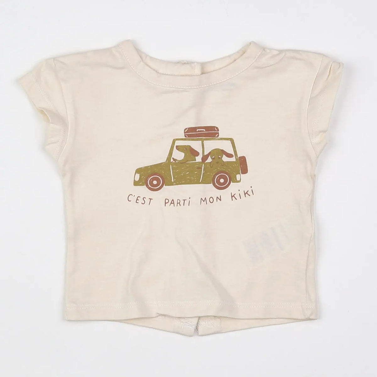 Vertbaudet - tee-shirt beige - 3 mois