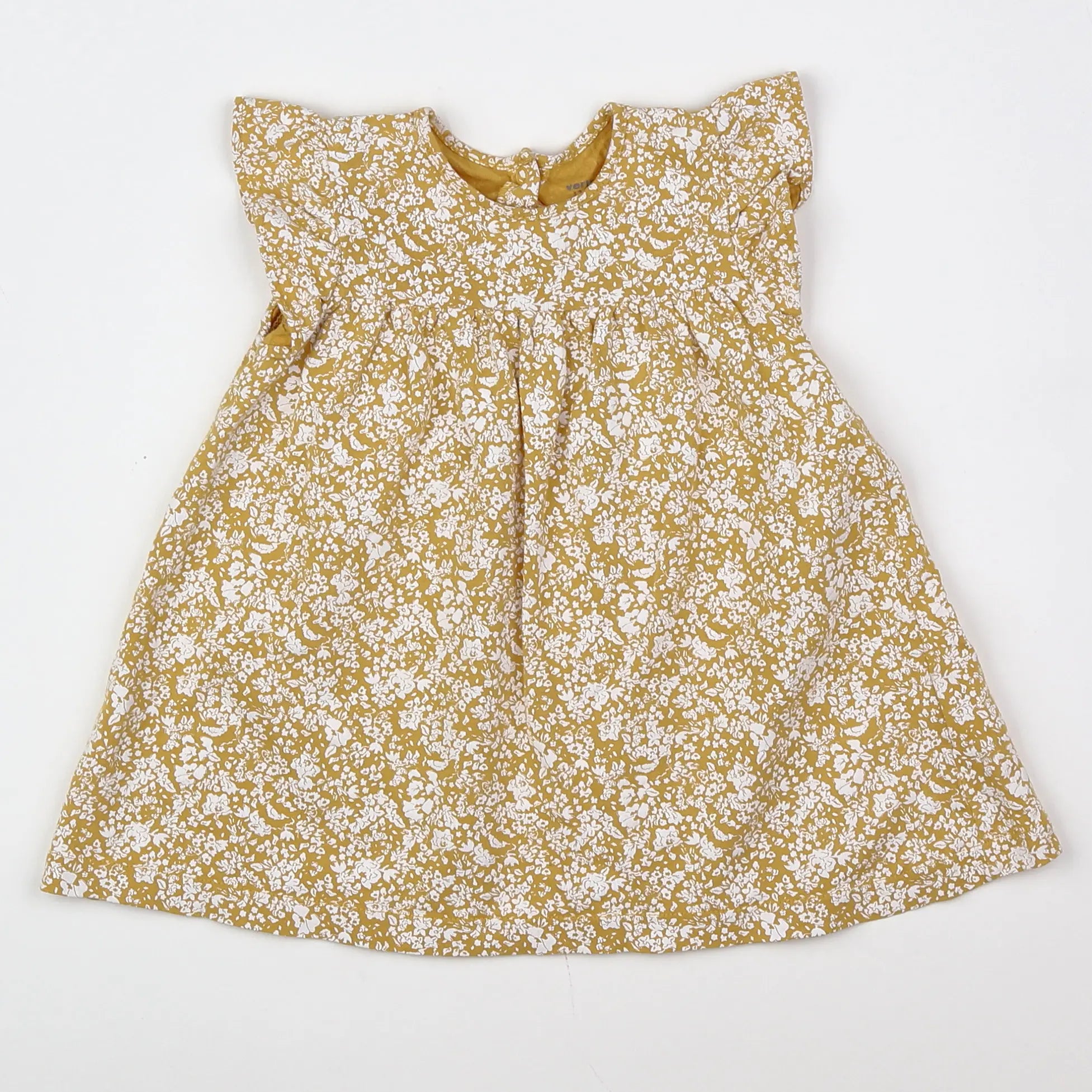 Vertbaudet - robe blanc, jaune - 12 mois