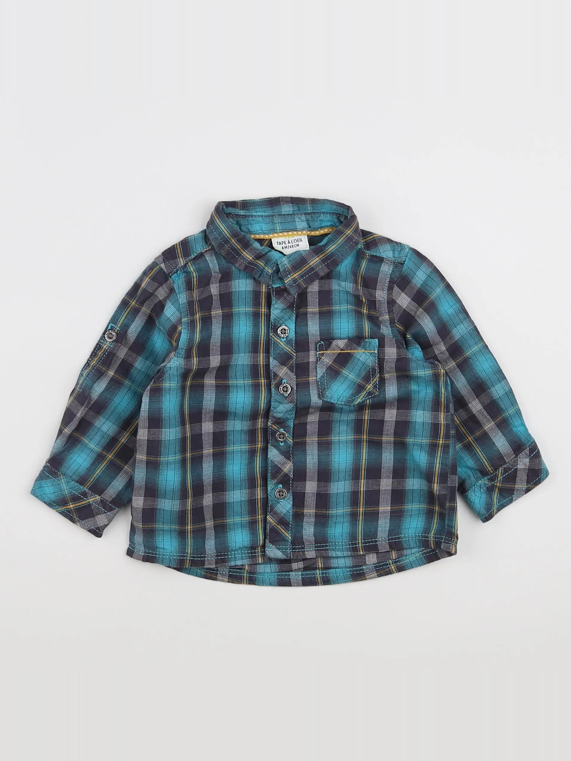 Tape à l'oeil - chemise bleu - 6 mois