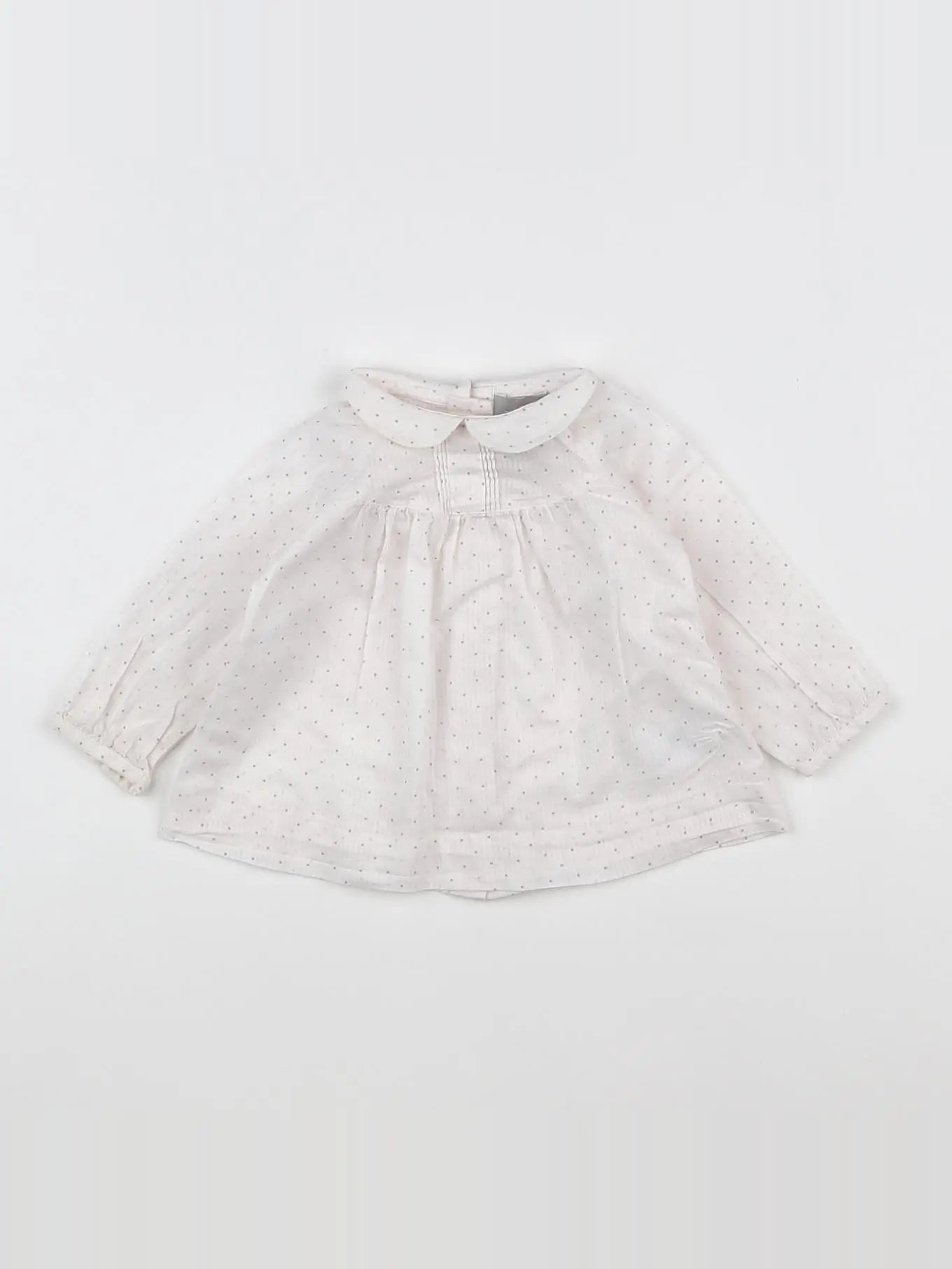 Cyrillus - blouse beige, argent - 6 mois