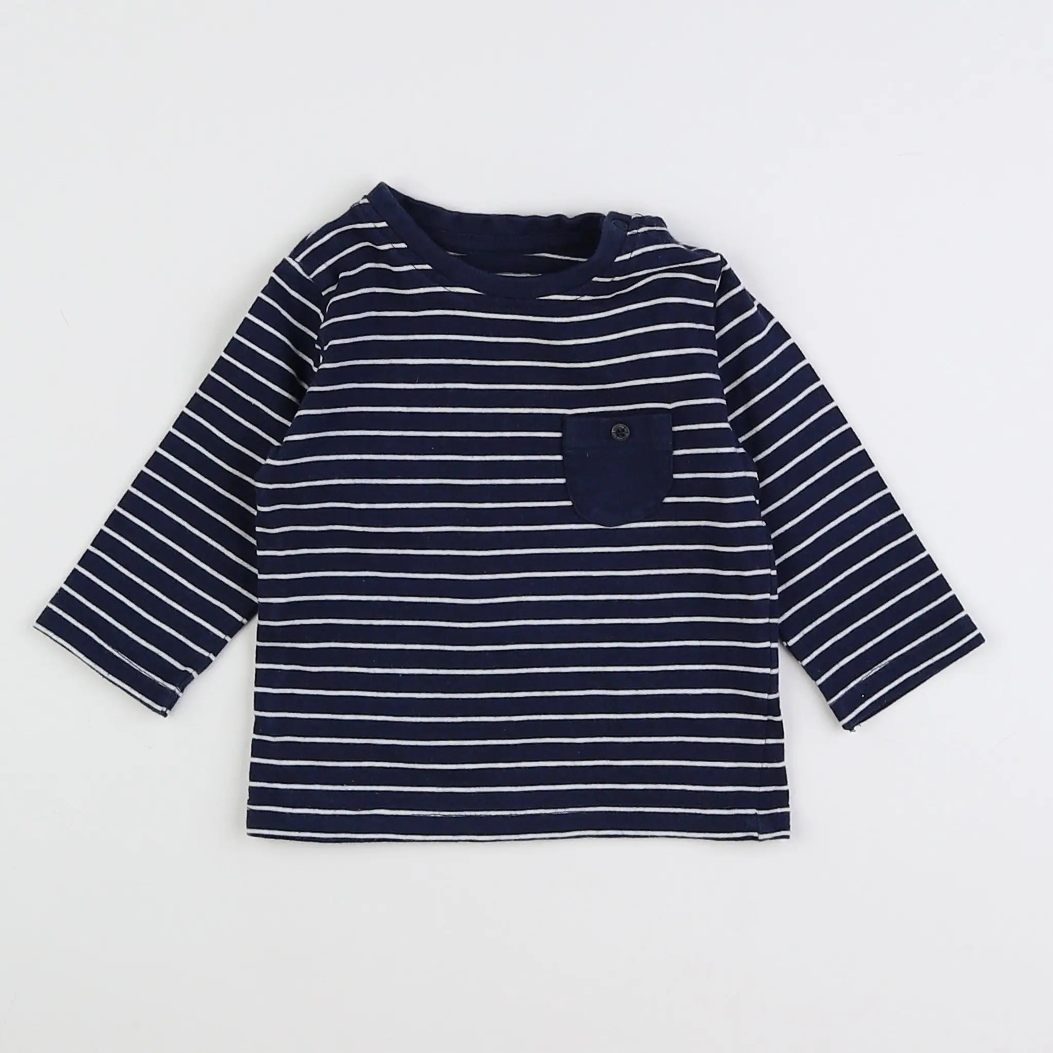 Vertbaudet - tee-shirt bleu - 3 mois