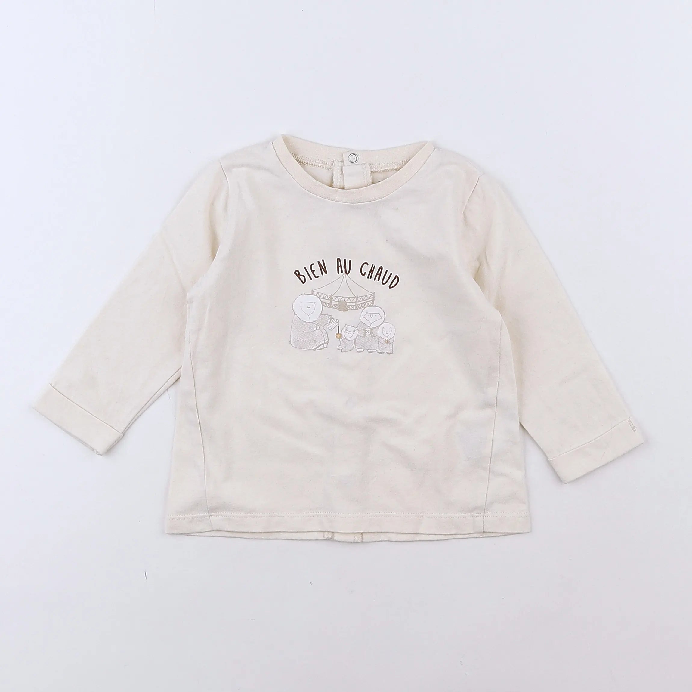 Vertbaudet - tee-shirt blanc - 12 mois