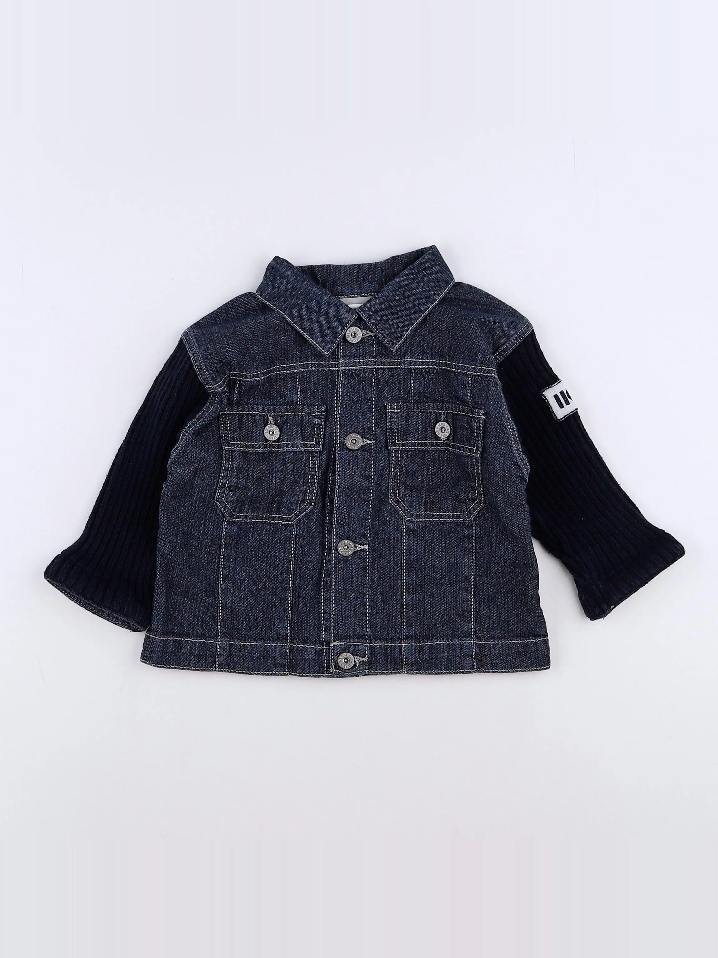 IKKS - veste bleu, gris - 12 mois