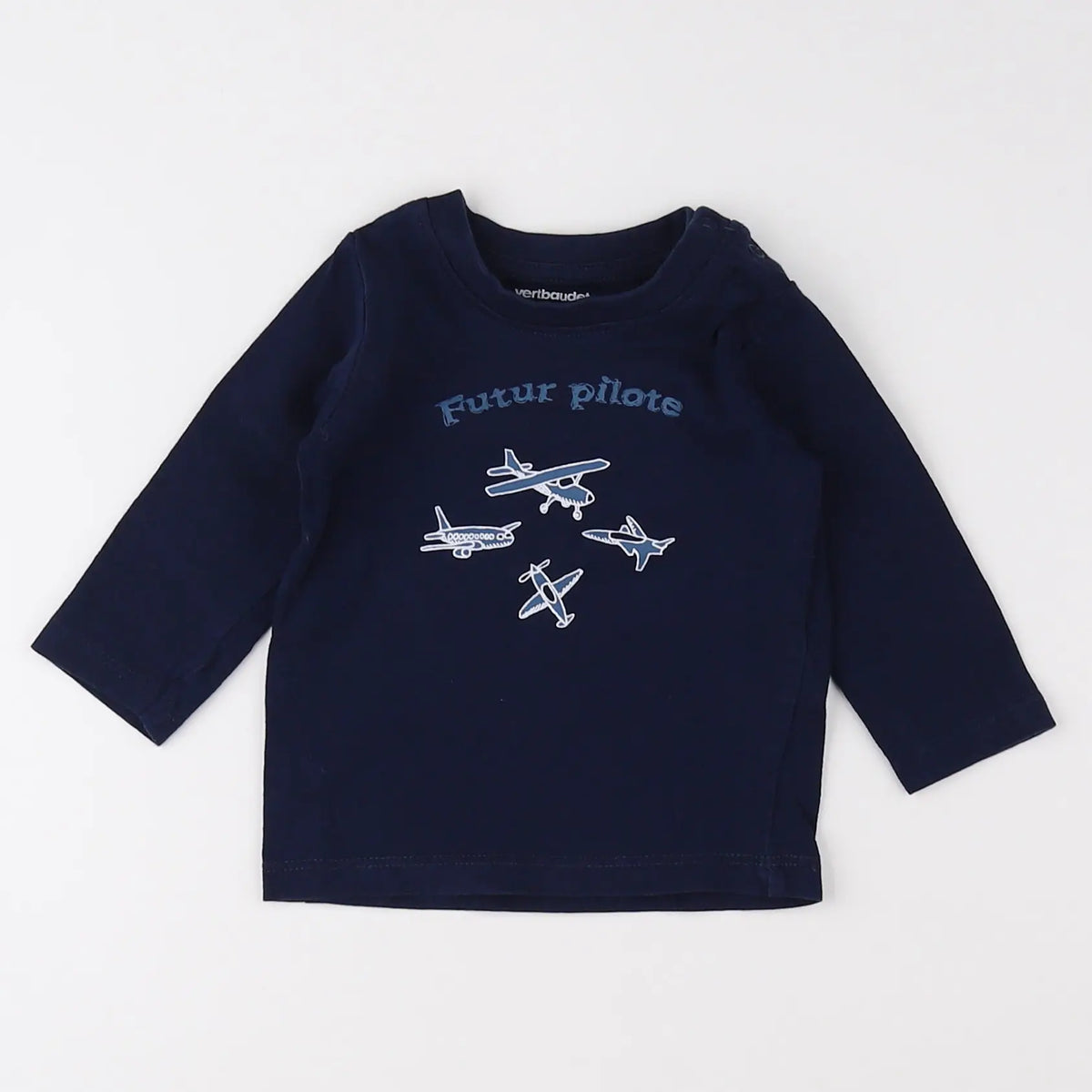 Vertbaudet - tee-shirt bleu - 3 mois