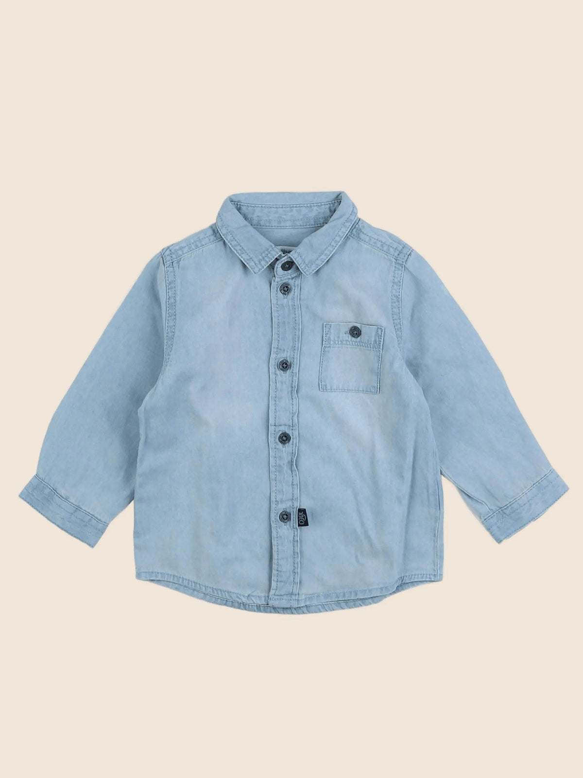 Vertbaudet - chemise bleu - 12 mois