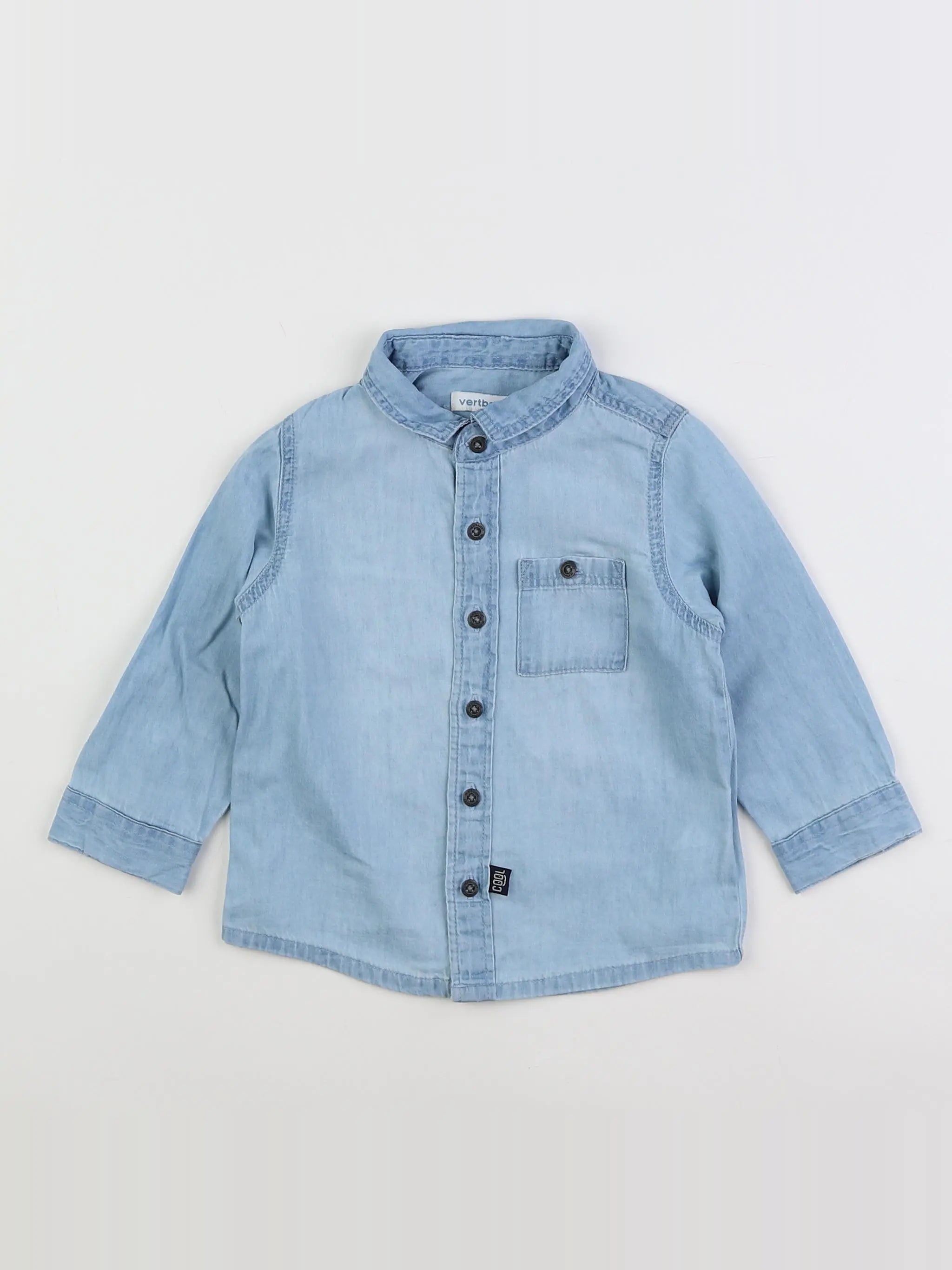 Vertbaudet - chemise bleu - 18 mois