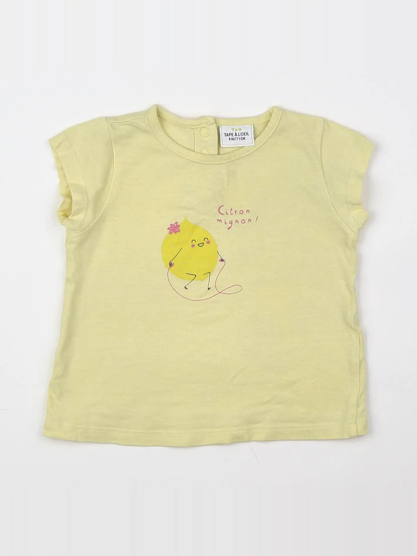 Tape à l'oeil - tee-shirt jaune - 9 mois