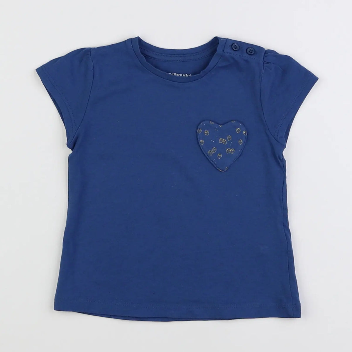 Vertbaudet - tee-shirt bleu - 12 mois