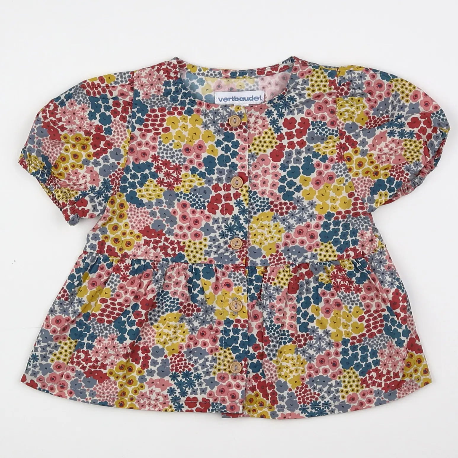 Vertbaudet - blouse multicolore - 6 mois