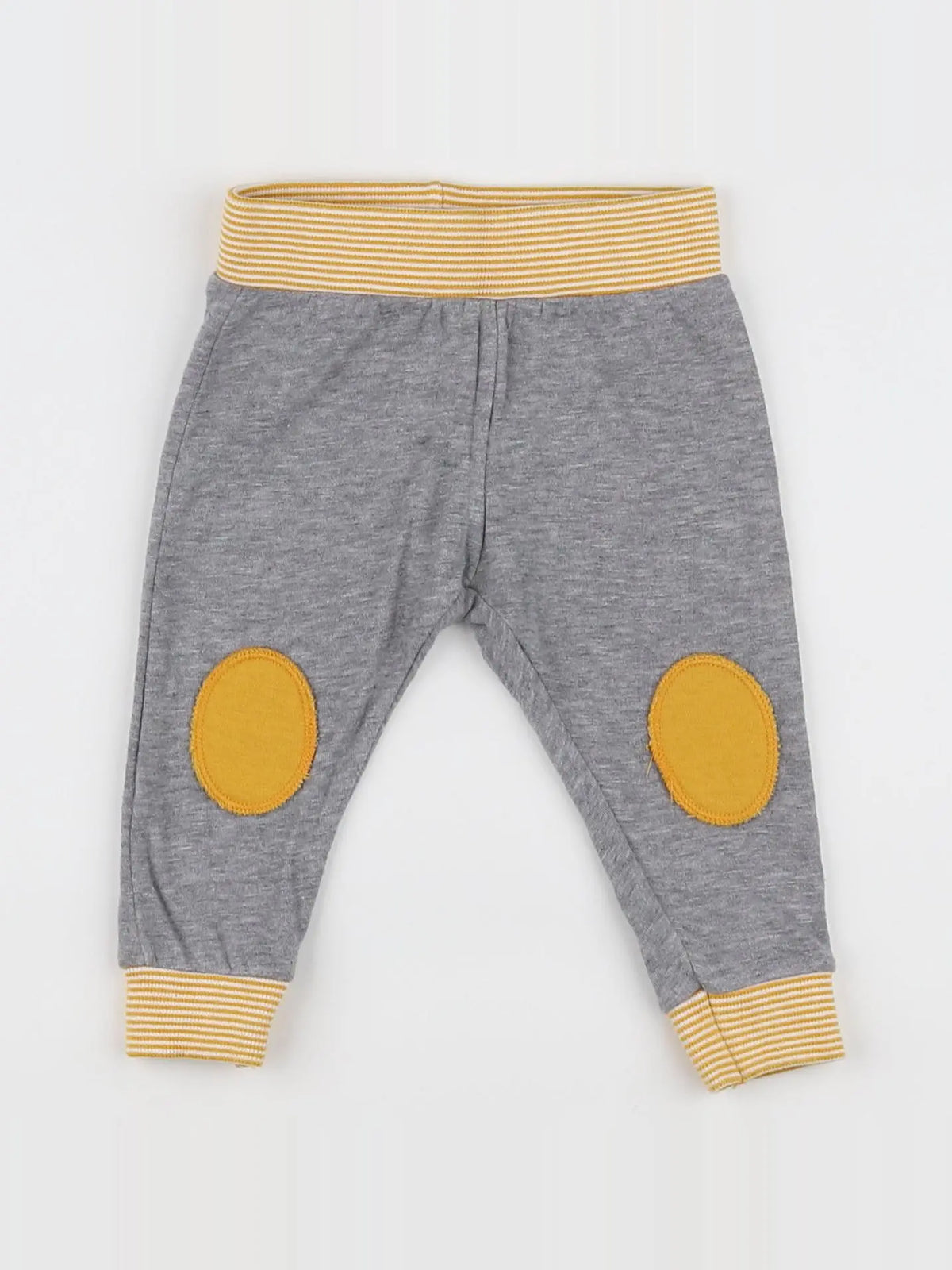 Petit Bateau - pantalon gris, jaune - 6 mois