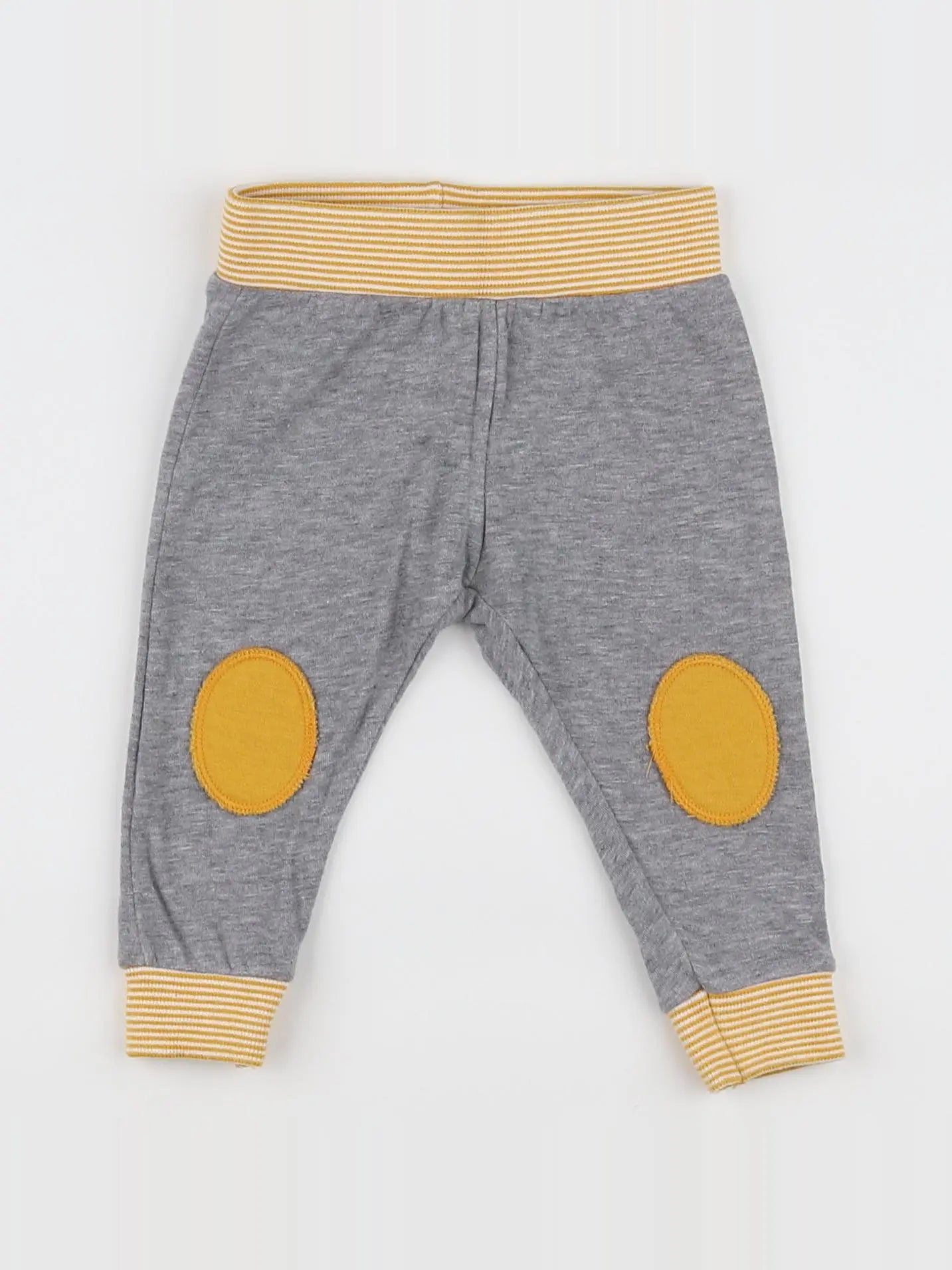 Petit Bateau - pantalon gris, jaune - 6 mois