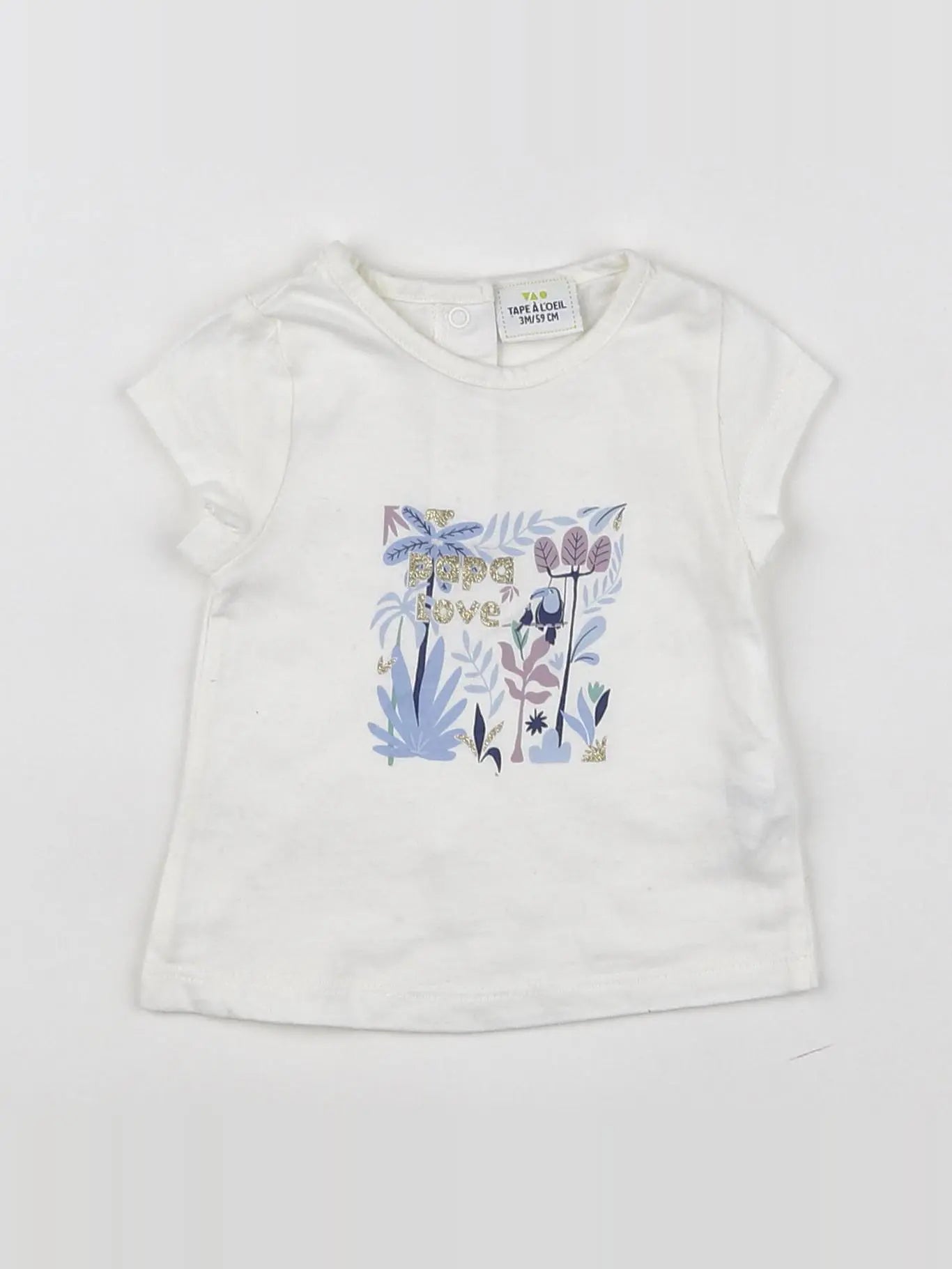 Tape à l'oeil - tee-shirt blanc - 3 mois