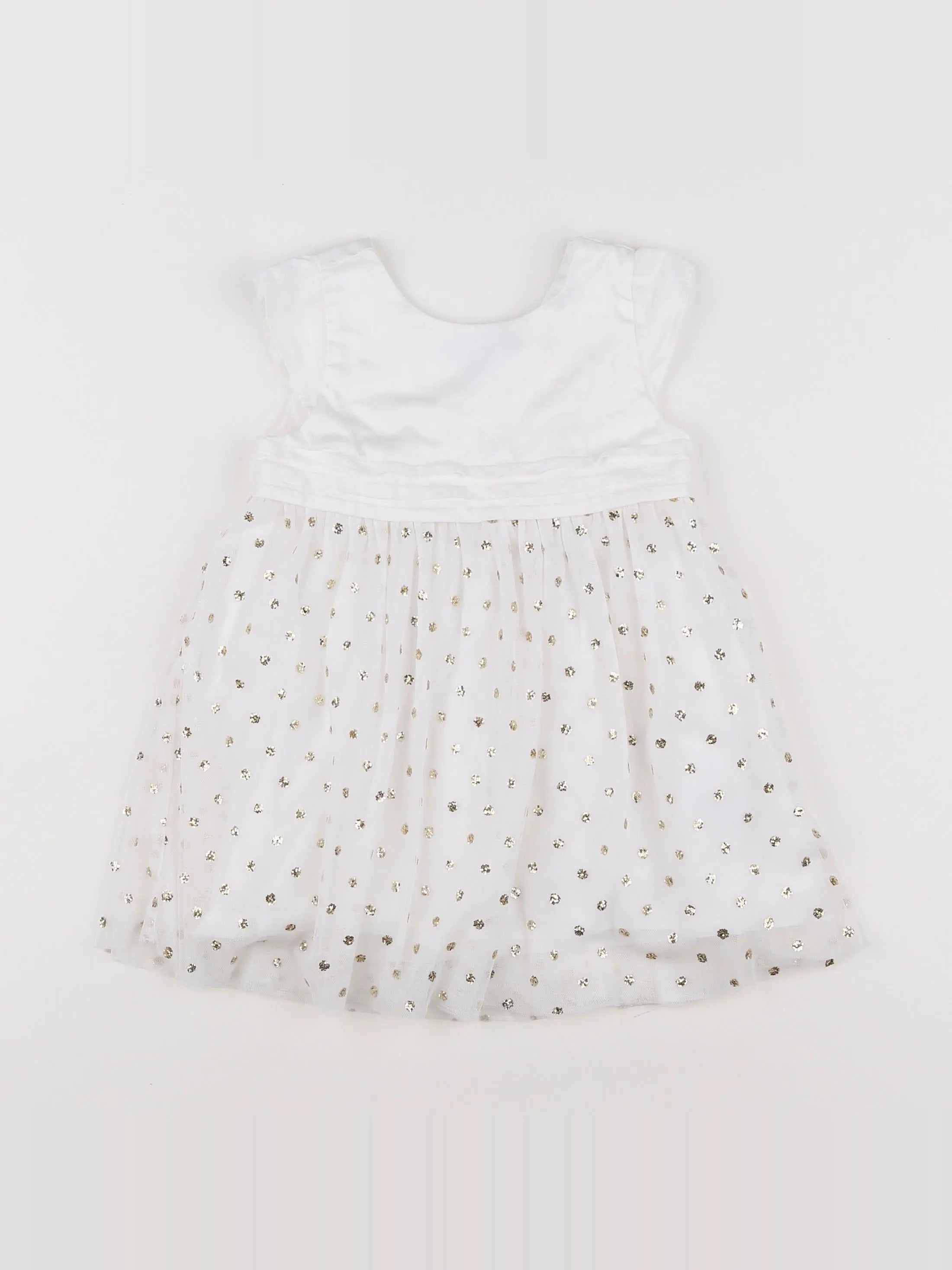Petit Bateau - robe blanc - 18 mois