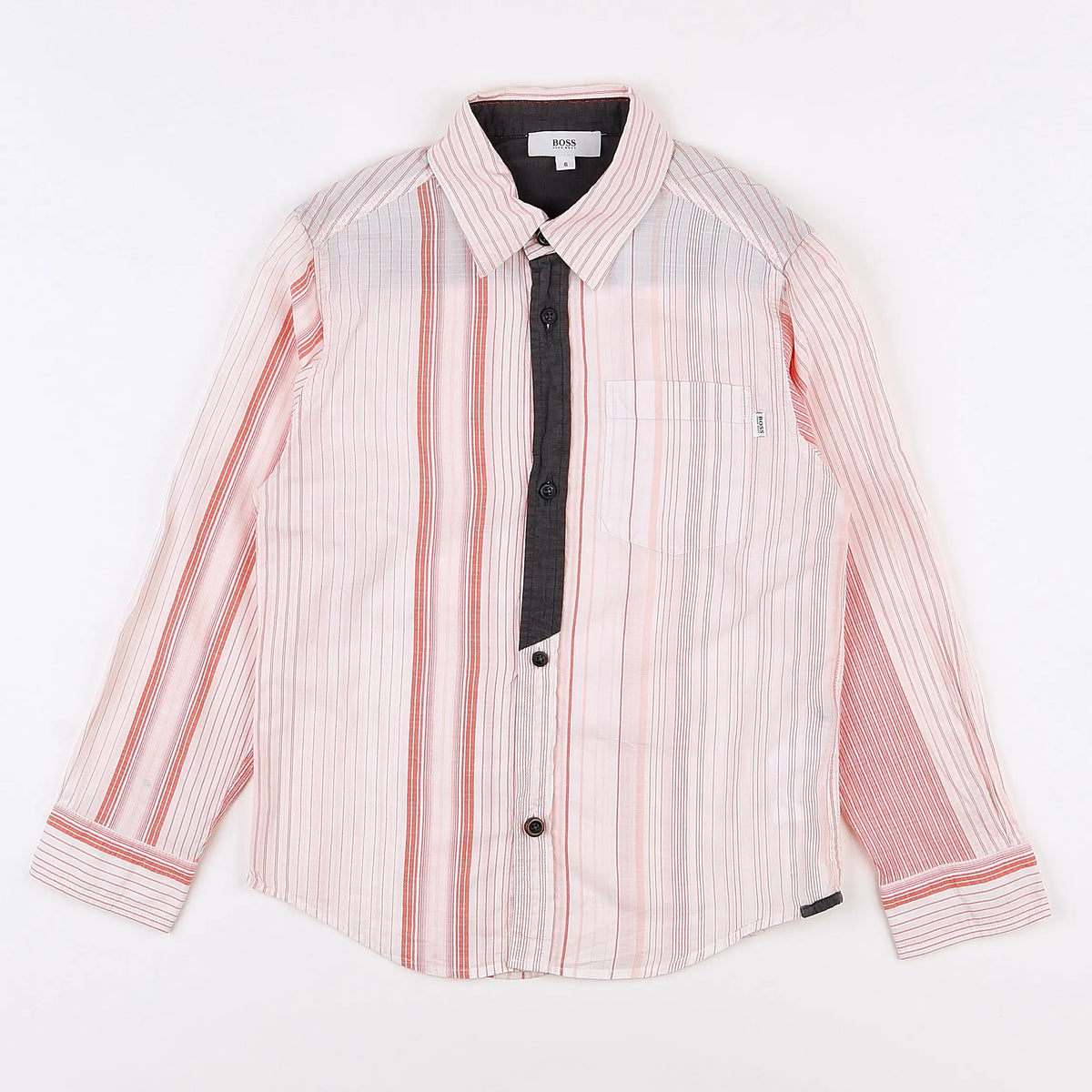 Hugo Boss - chemise blanc, rouge - 6 ans