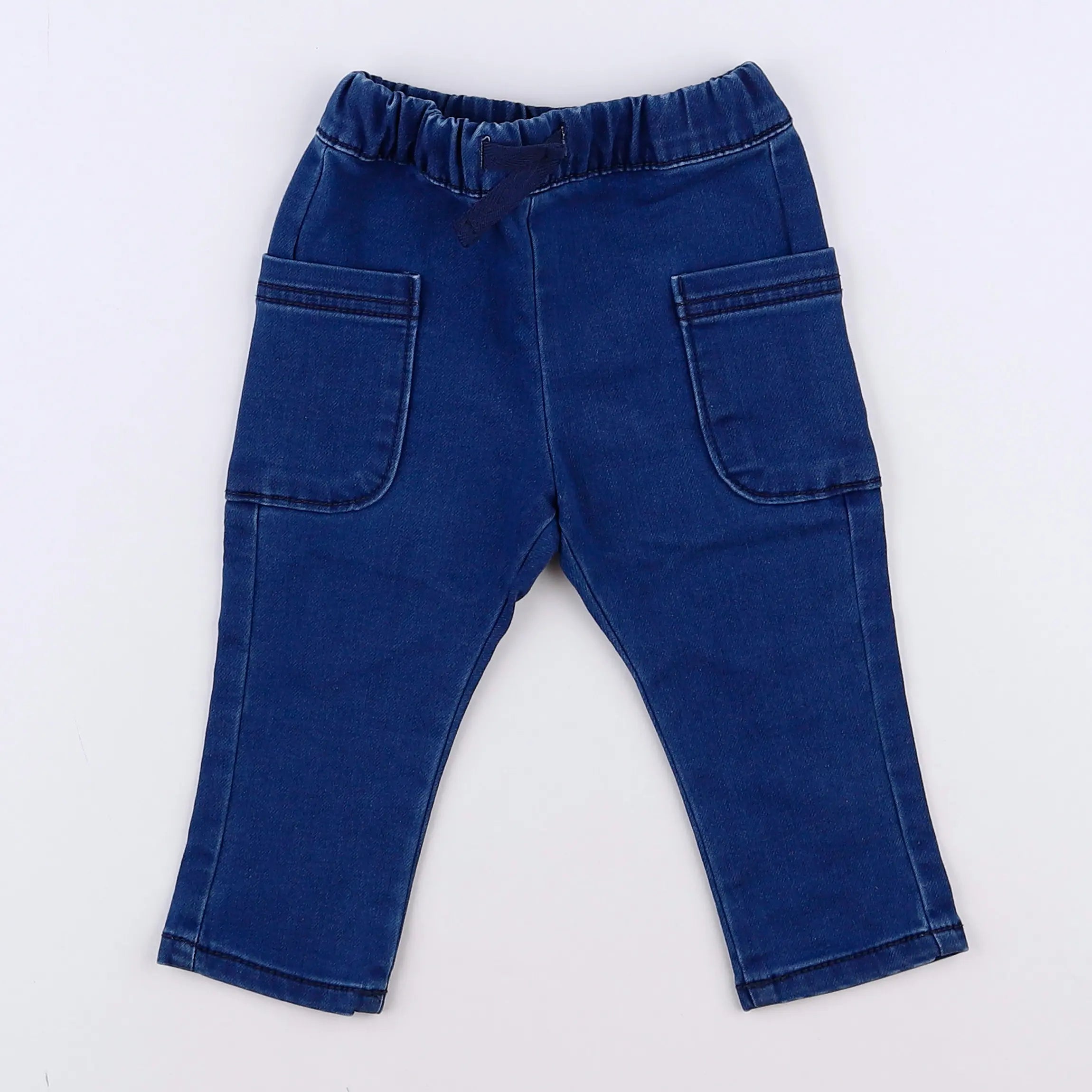 Vertbaudet - pantalon bleu - 9 mois