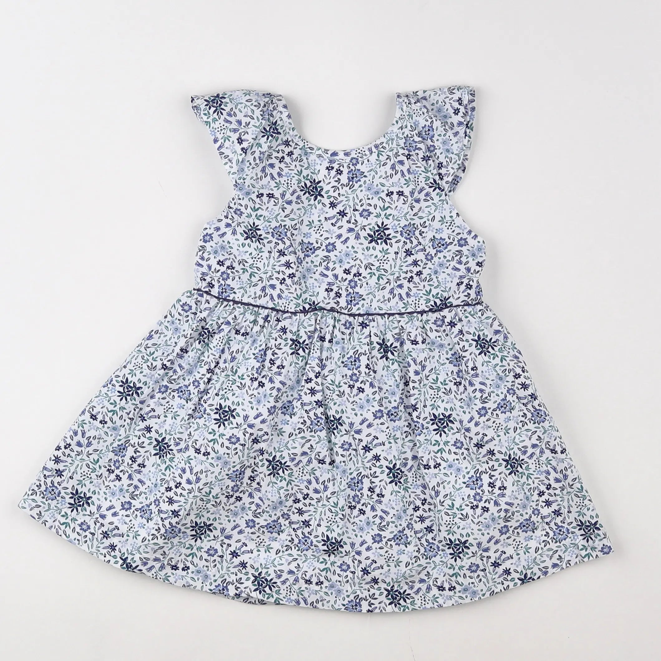 Vertbaudet - robe bleu - 12 mois