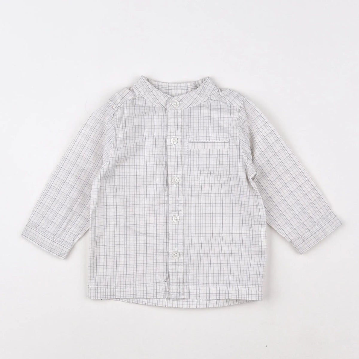 Vertbaudet - chemise beige, marron - 9 mois