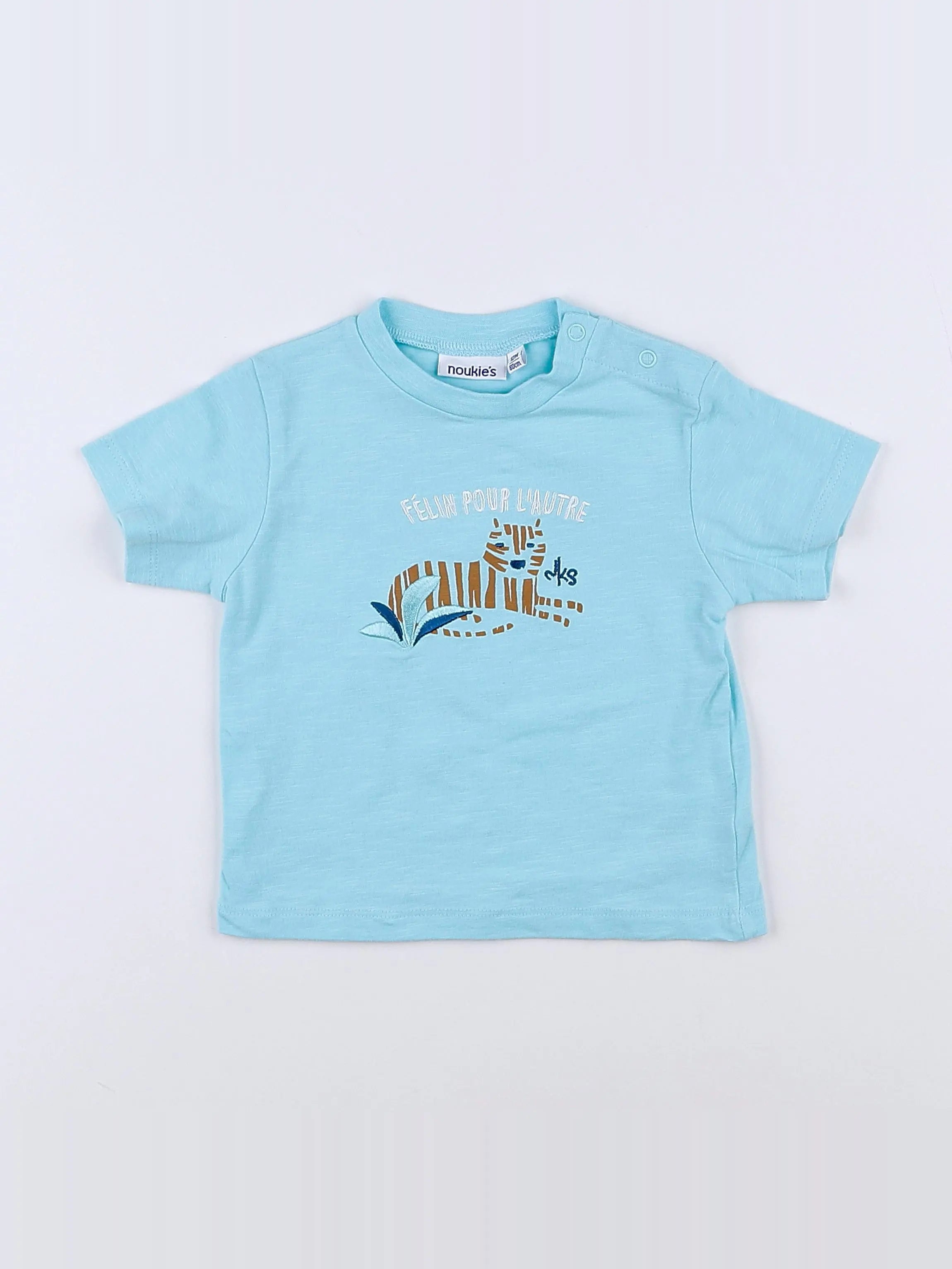 Noukie's - tee-shirt bleu - 12 mois