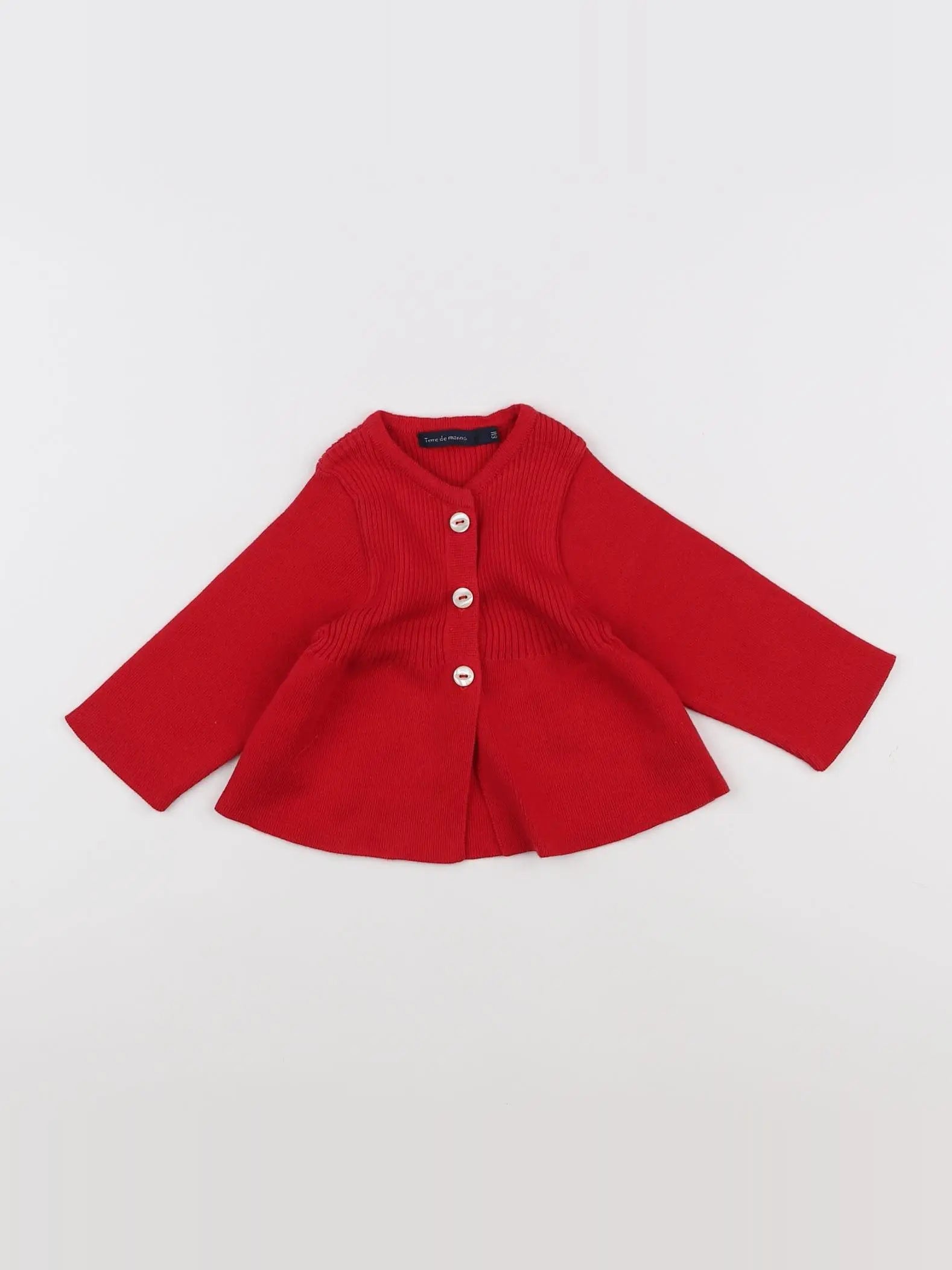 Terre de marins - gilet rouge - 6 mois
