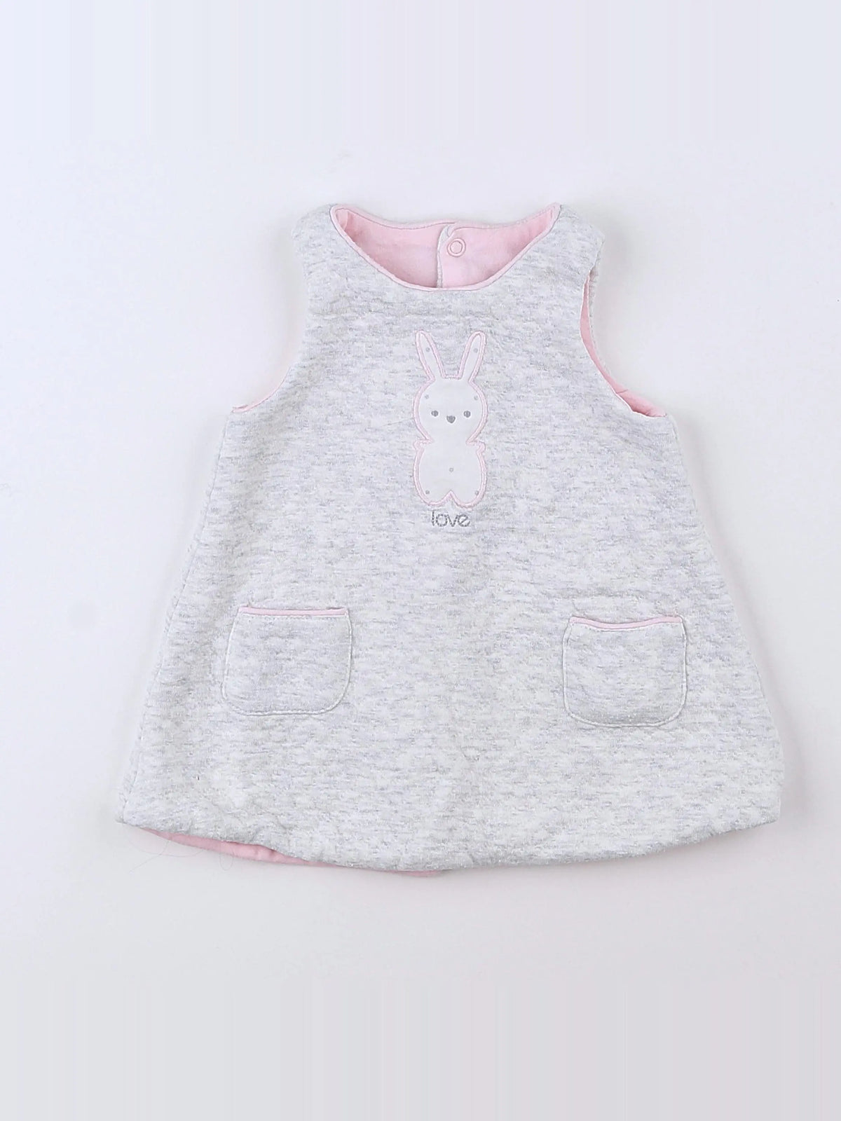 Okaidi - robe réversible gris - 3 mois