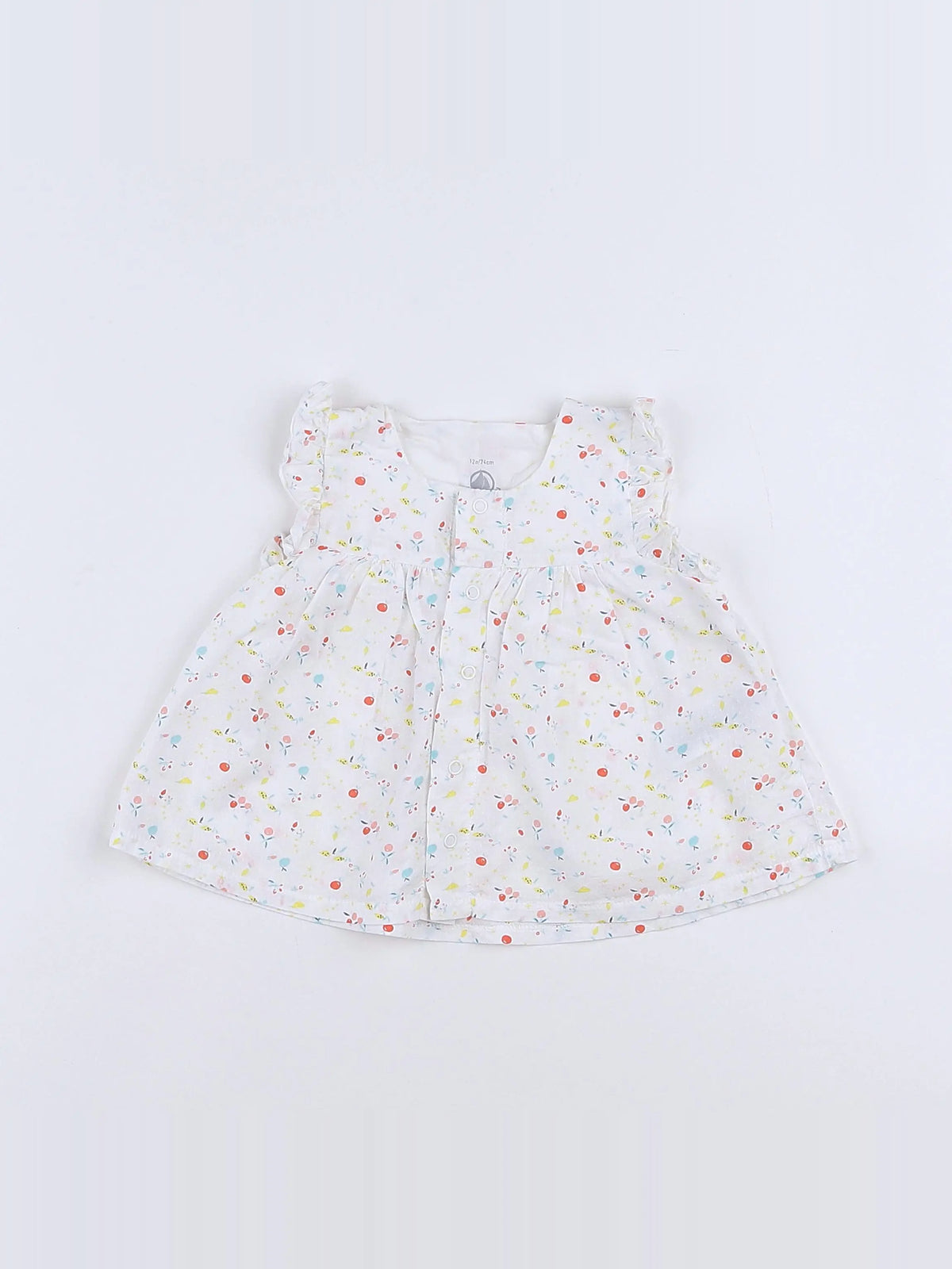 Petit Bateau - blouse multicolore - 12 mois