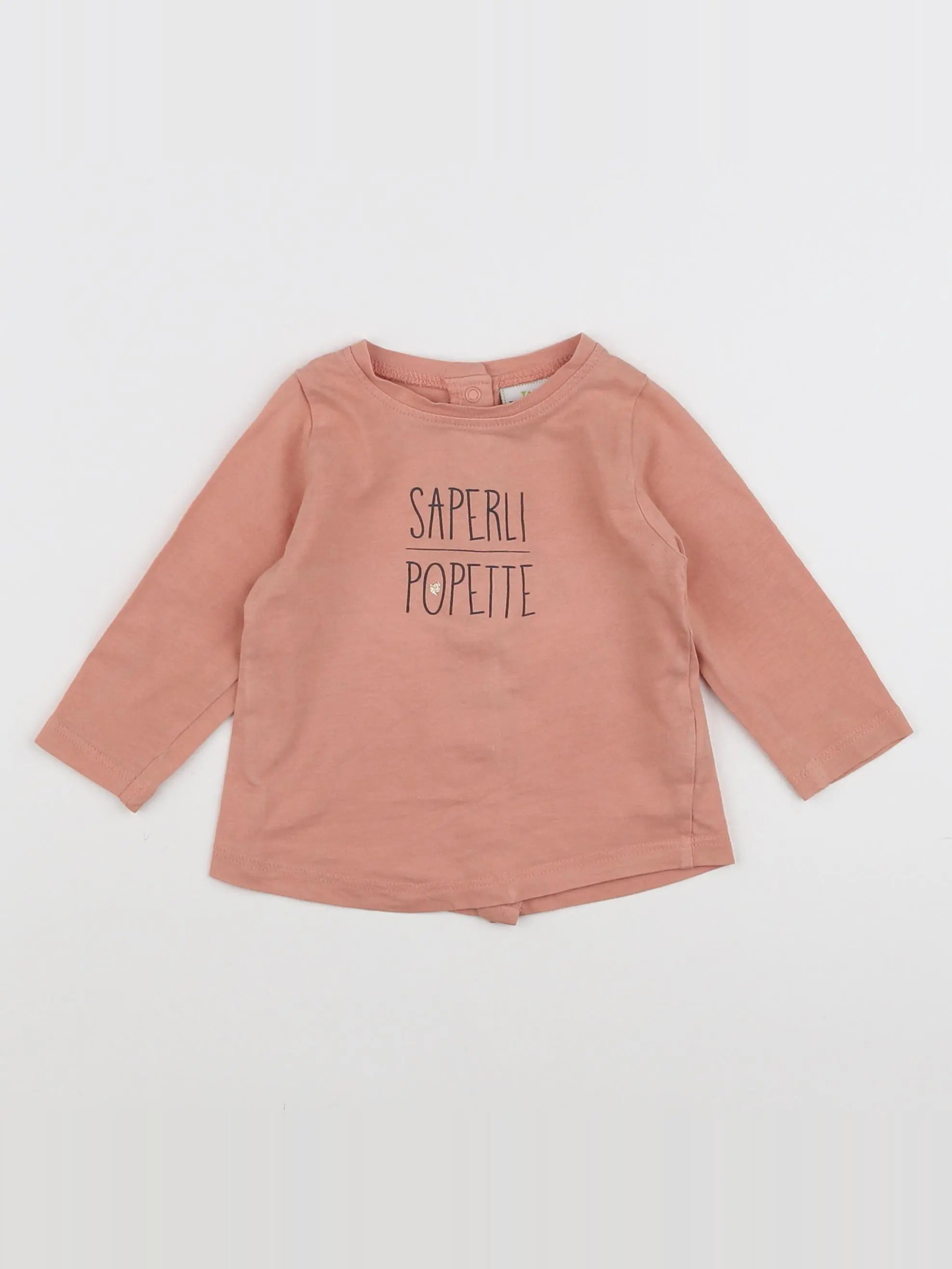 Tape à l'oeil - tee-shirt rose - 6 mois