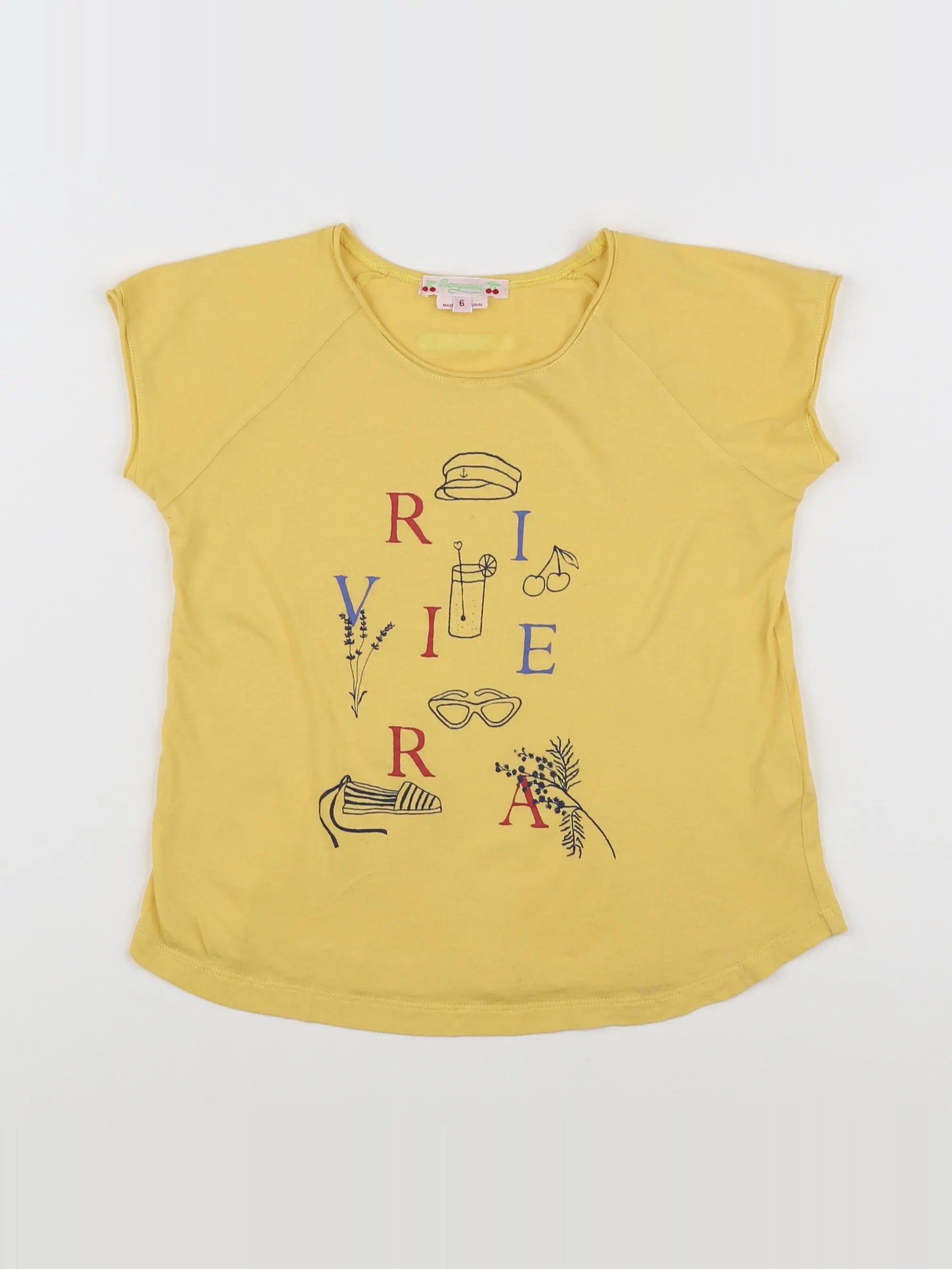 Bonpoint - tee-shirt jaune - 6 ans