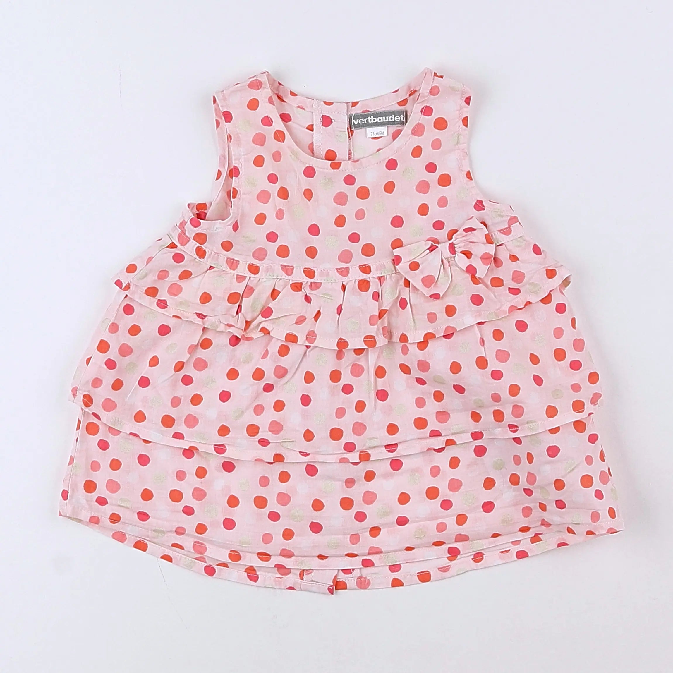 Vertbaudet - robe multicolore - 9 mois