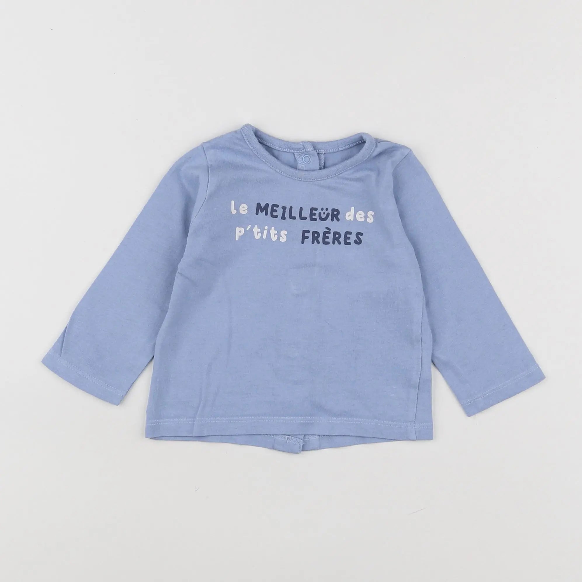 Vertbaudet - tee-shirt bleu - 6 mois
