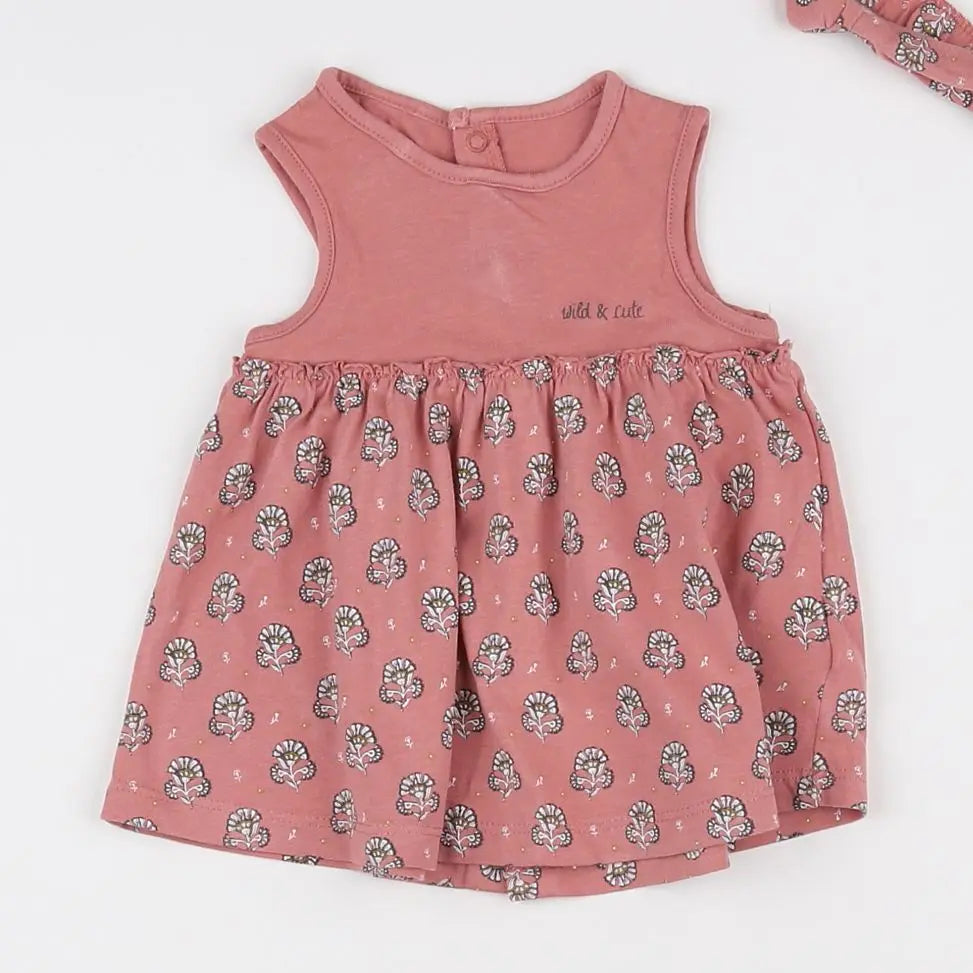 Vertbaudet - robe rose - 1 mois