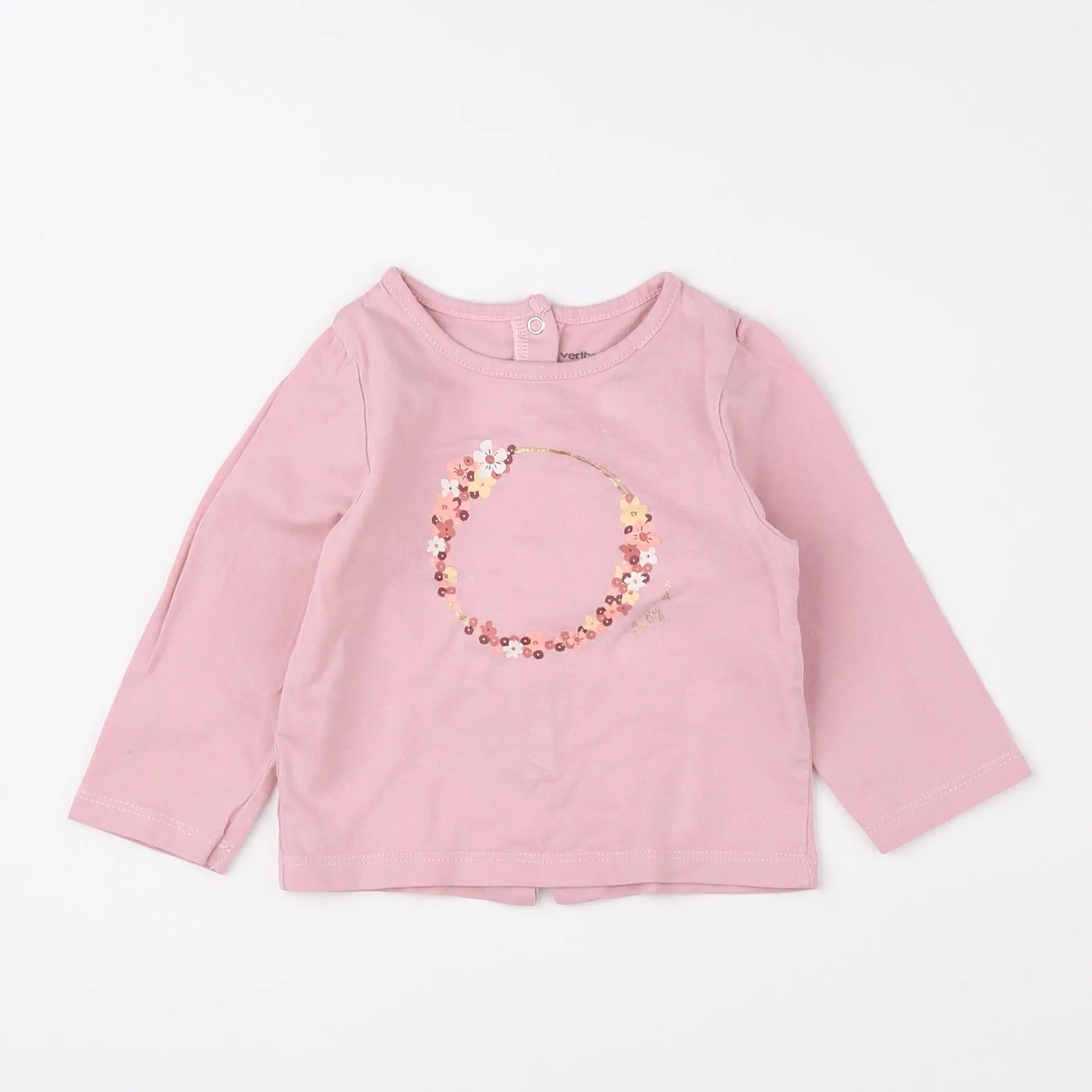 Vertbaudet - tee-shirt rose - 9 mois
