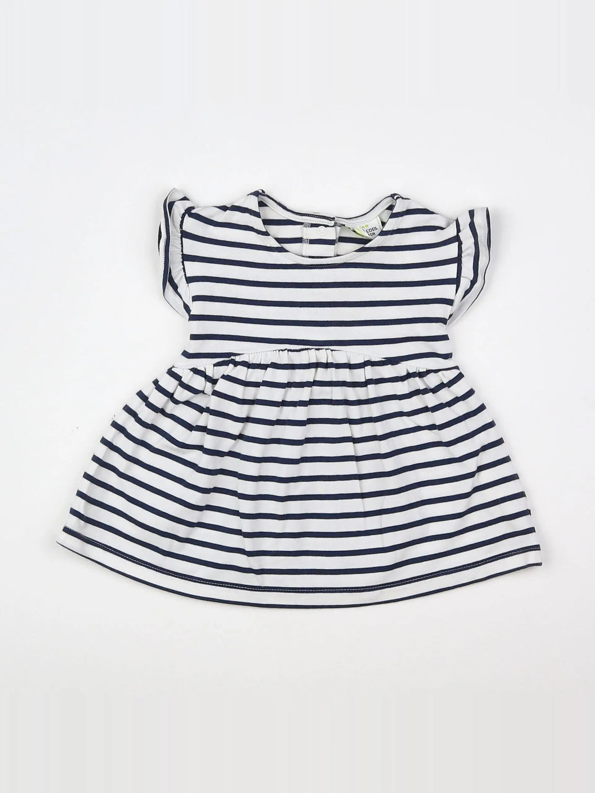 Tape à l'oeil - robe blanc, bleu - 3 mois