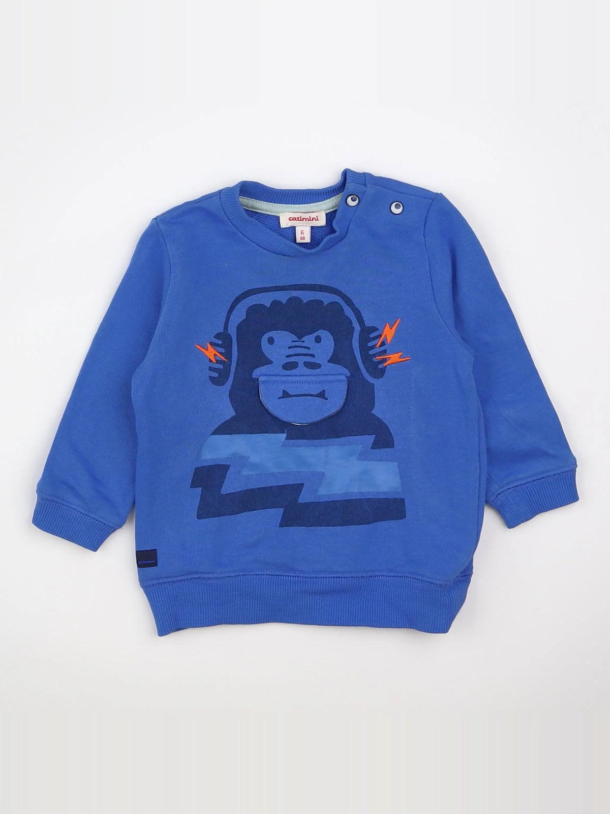 Catimini - sweat bleu - 6 mois